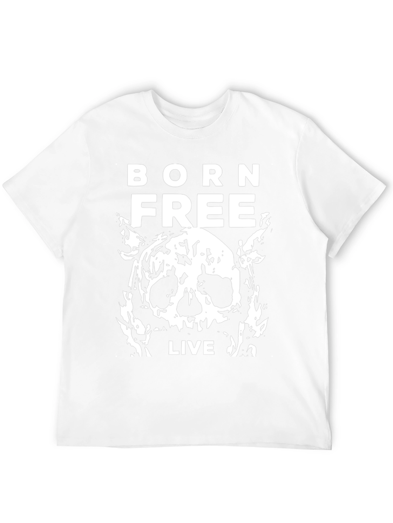 Born Free Skull Graphic Black T-Shirt