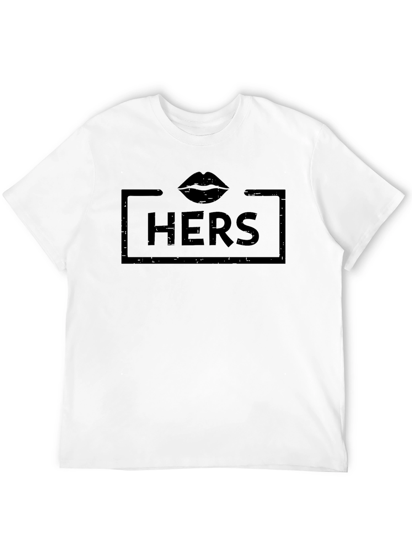 Hers Lips Graphic Black T-Shirt