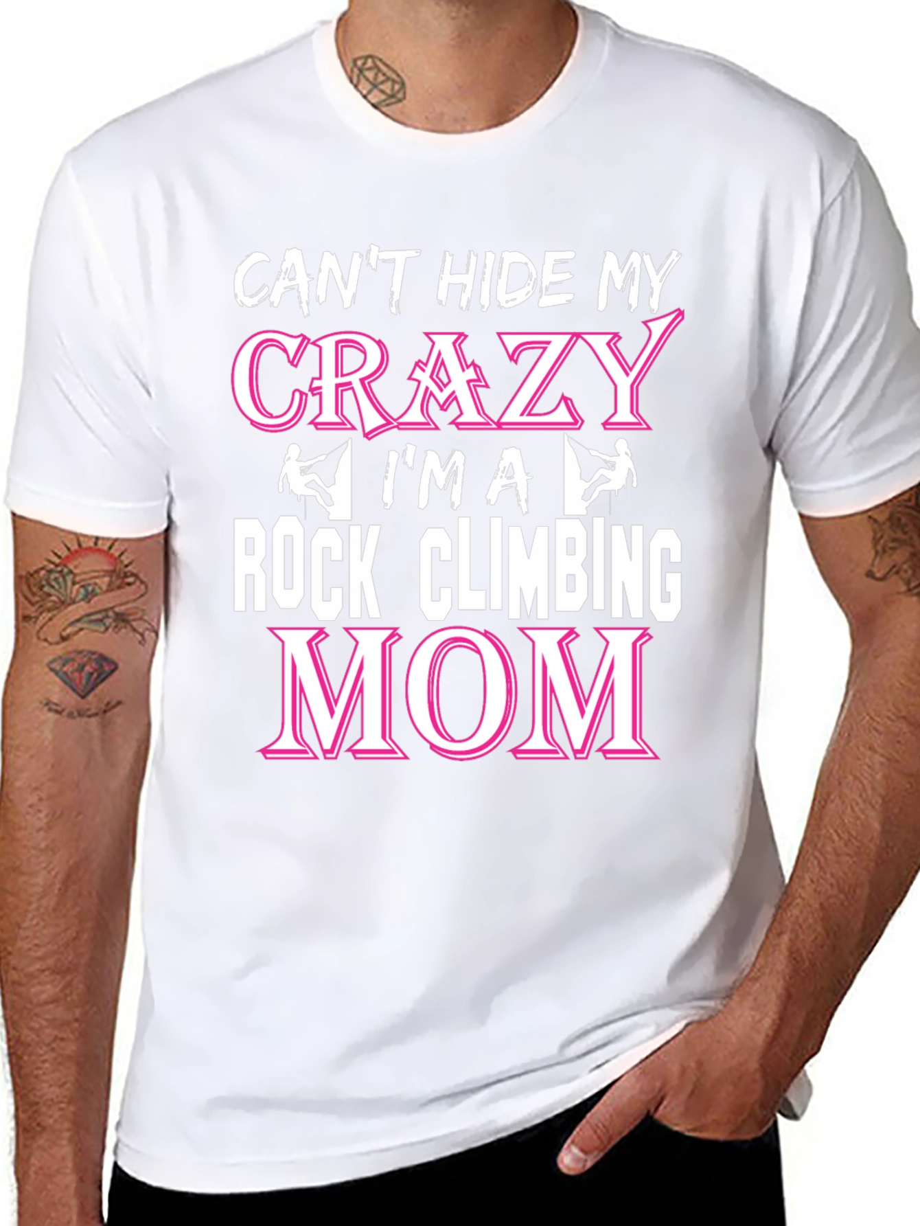 Crazy Rock Climbing Mom Graphic Tee