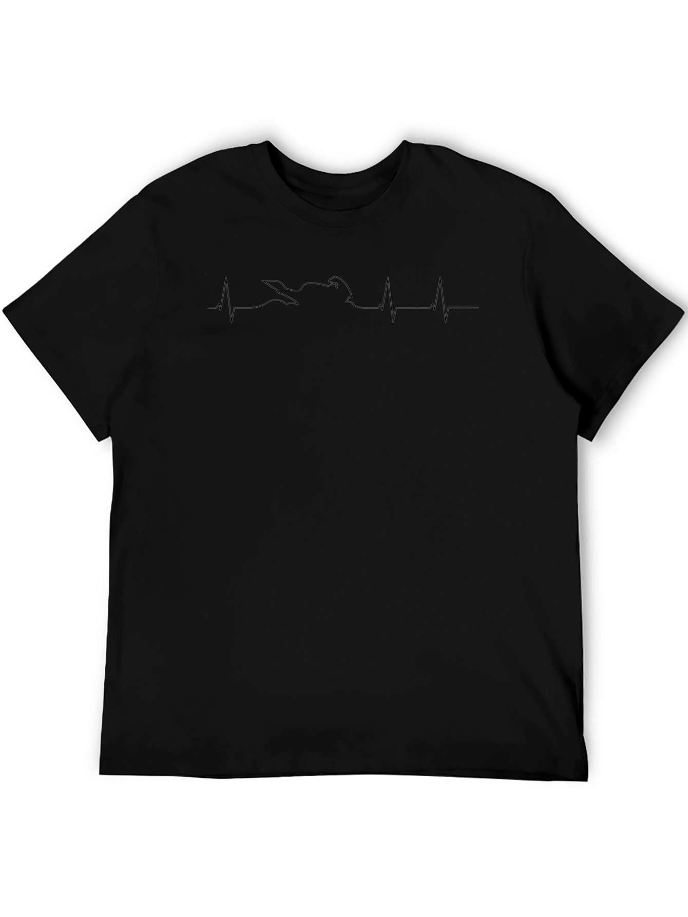 Motorcycle Heartbeat Graphic Tee - Ride in Style