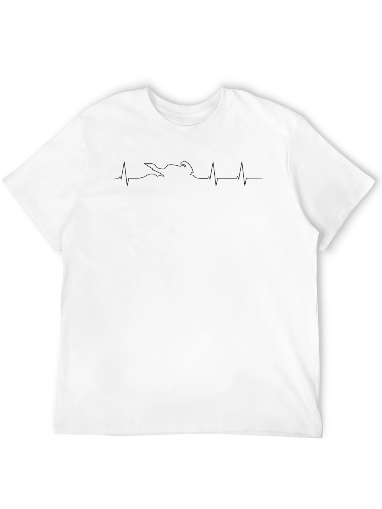 Motorcycle Heartbeat Graphic Tee - Ride in Style