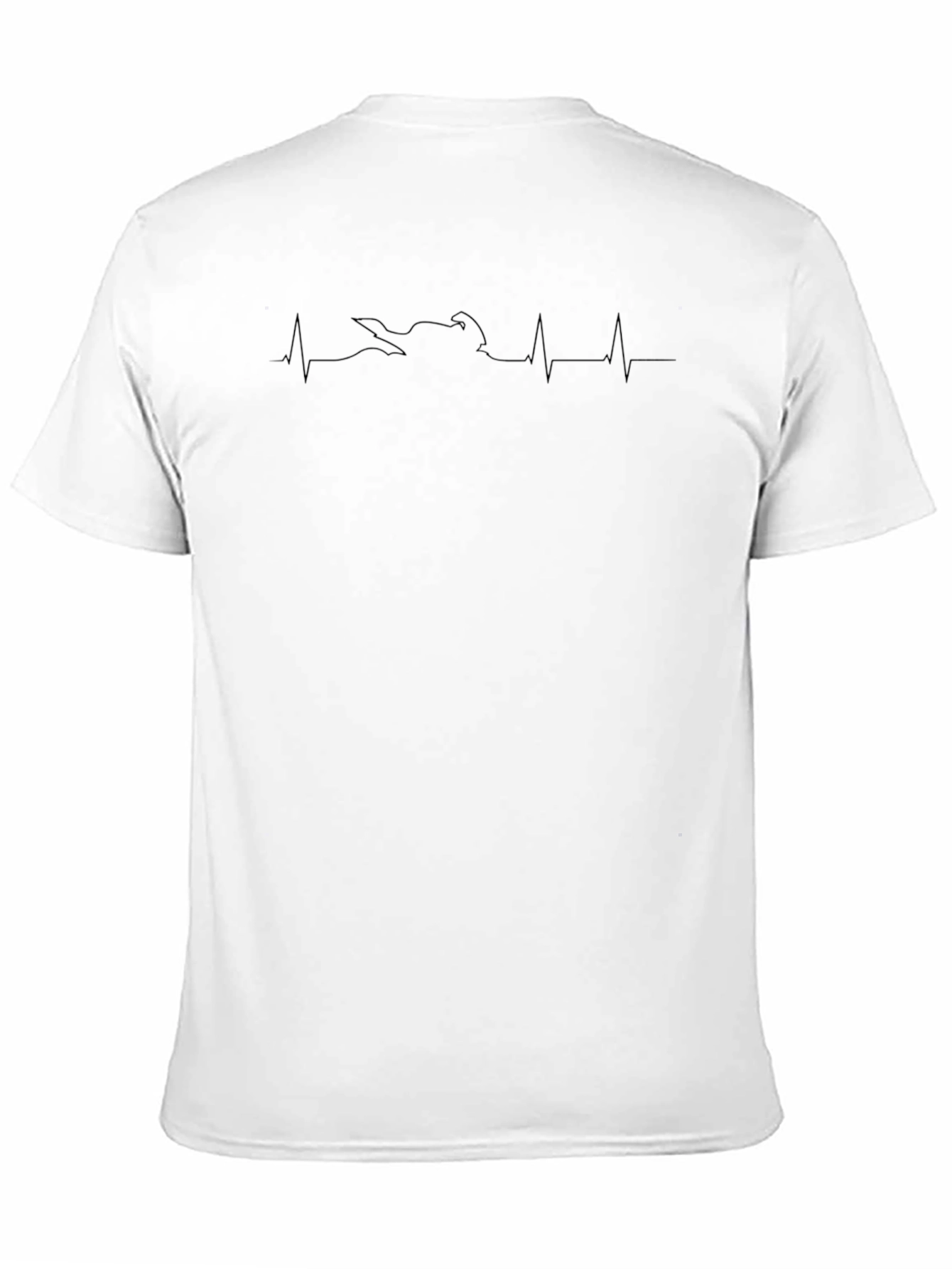 Motorcycle Heartbeat Graphic Tee - Ride in Style