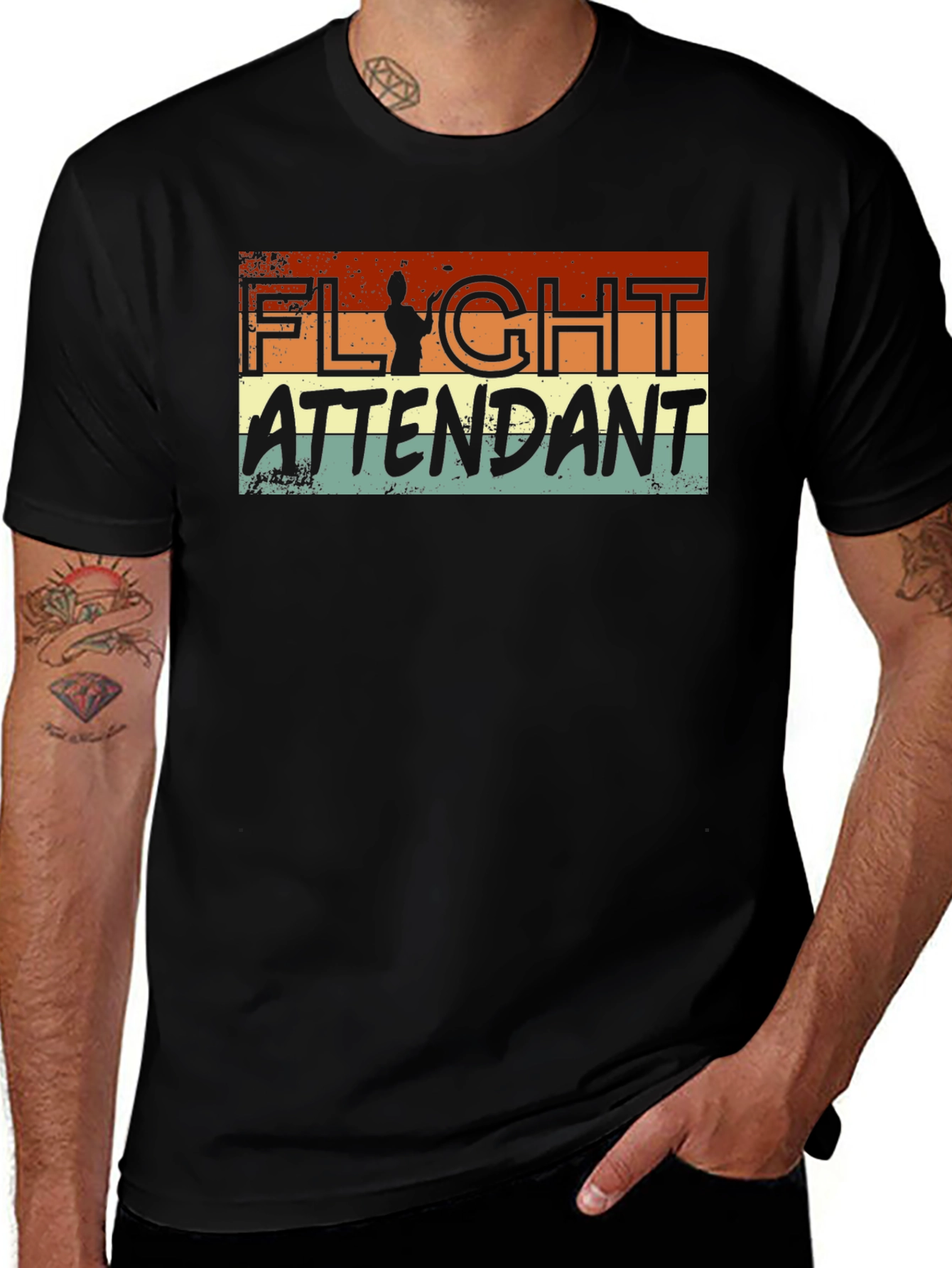 Retro Flight Attendant Graphic Tee
