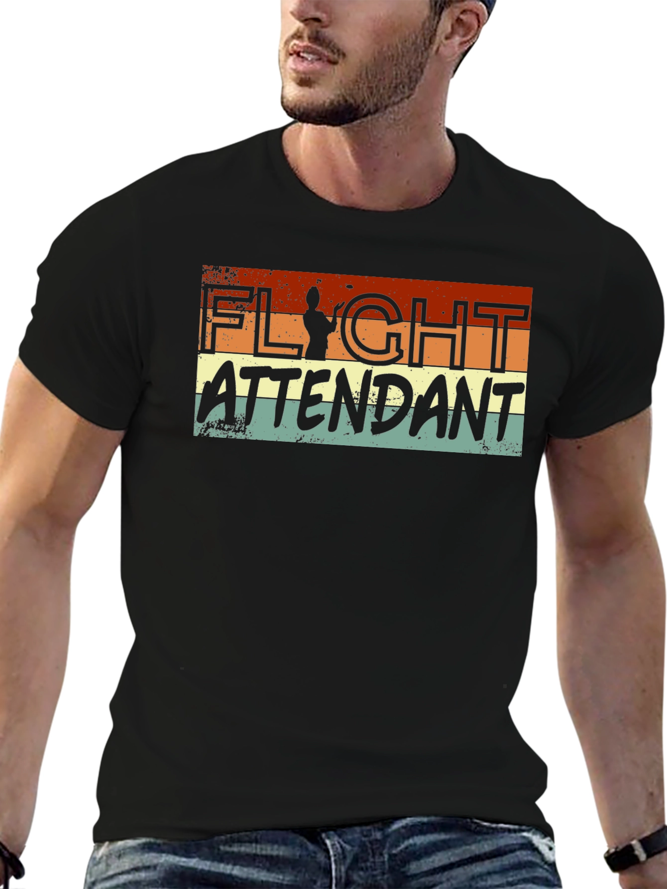 Retro Flight Attendant Graphic Tee