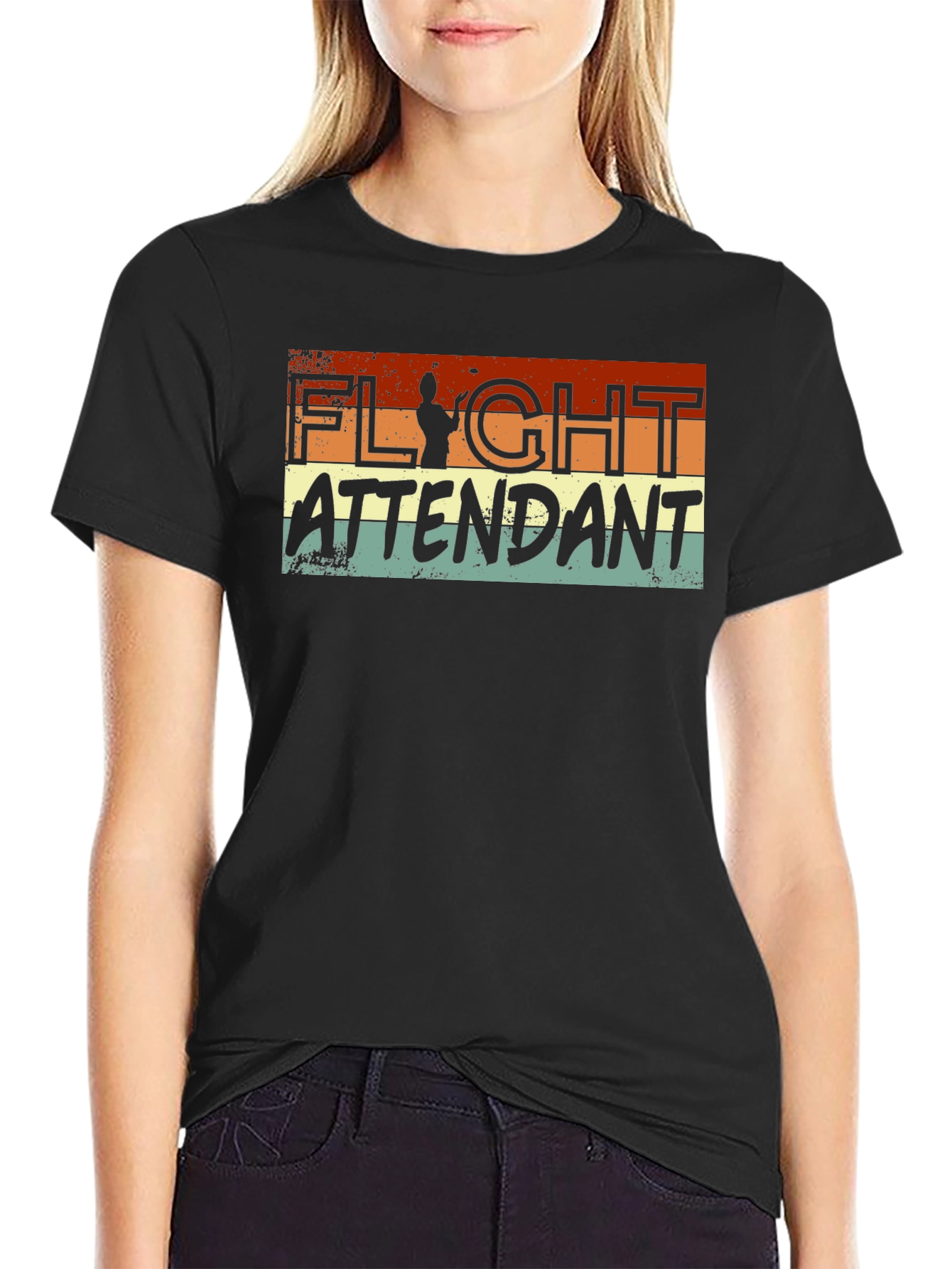 Retro Flight Attendant Graphic Tee