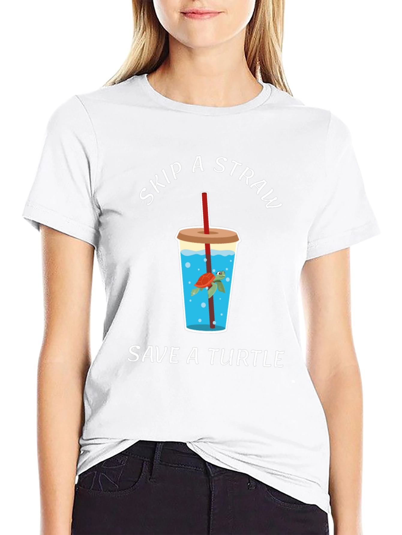 Skip a Straw Save a Turtle Graphic Tee