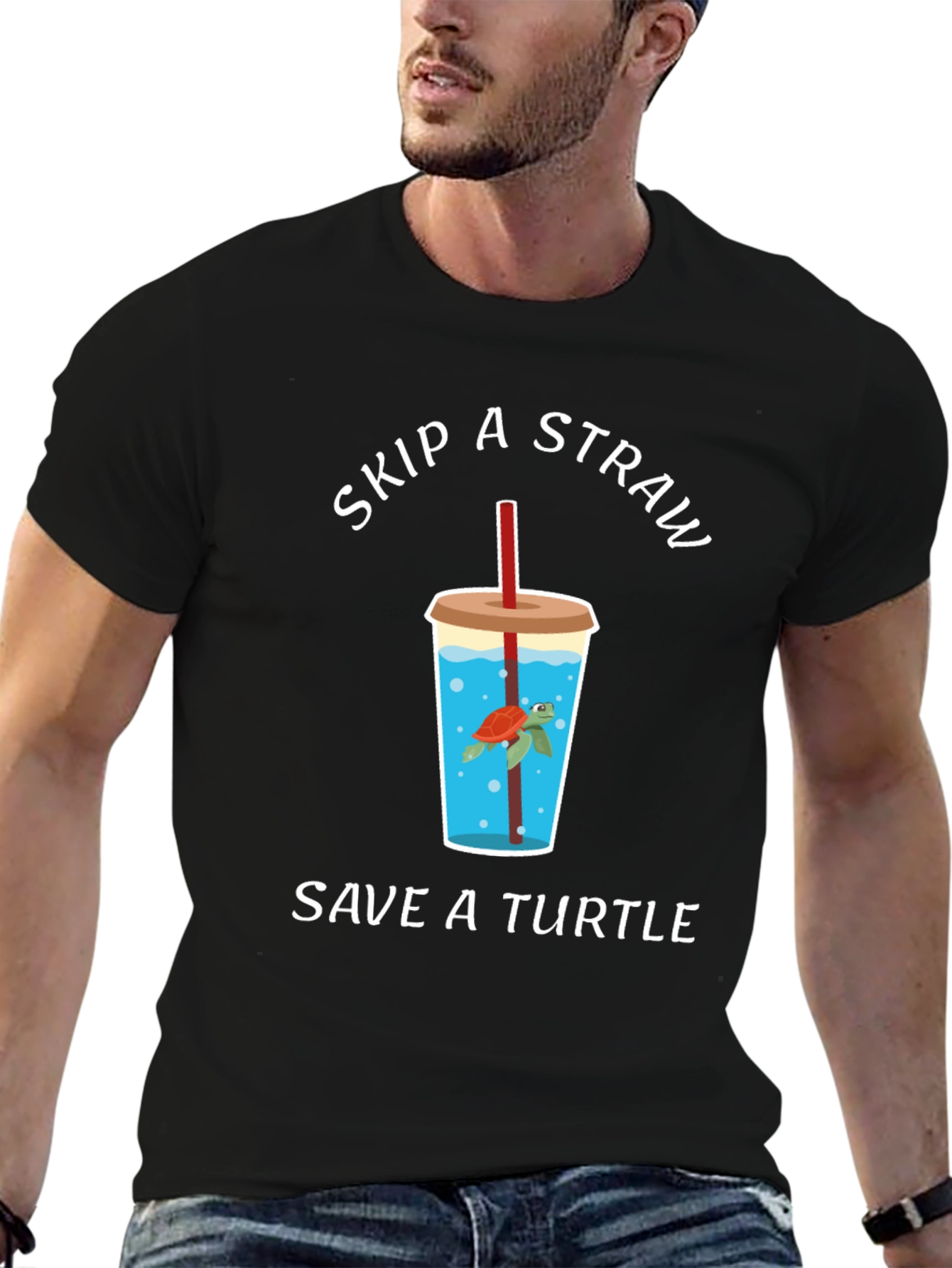 Skip a Straw Save a Turtle Graphic Tee