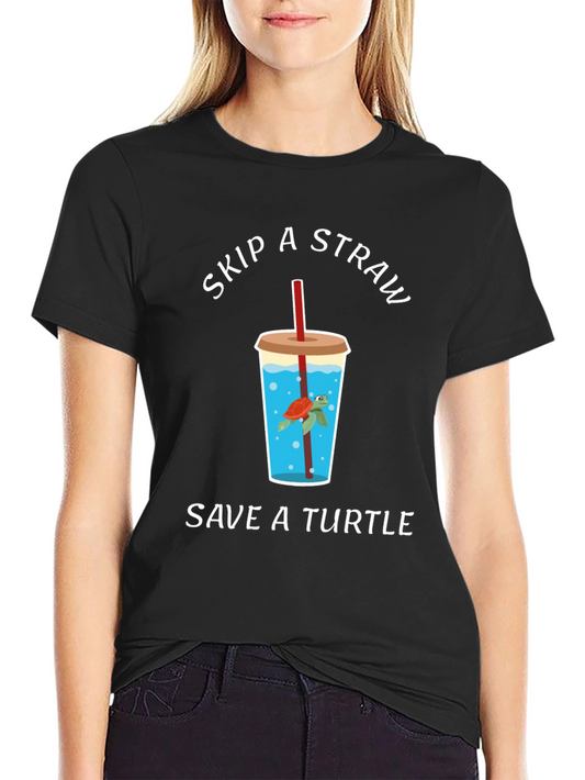 Skip a Straw Save a Turtle Graphic Tee