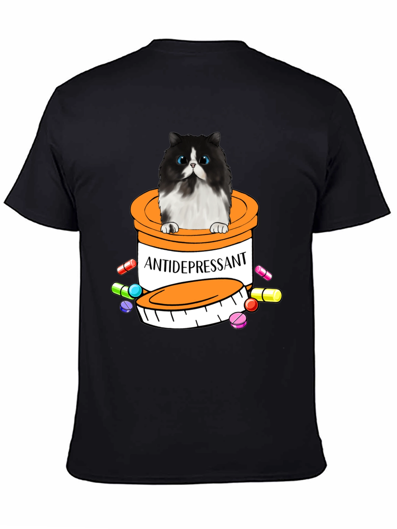 Antidepressant Cat T-Shirt - Funny Novelty Tee