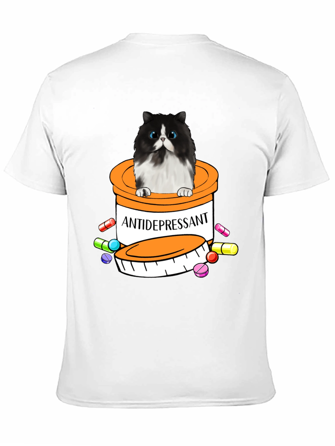 Antidepressant Cat T-Shirt - Funny Novelty Tee