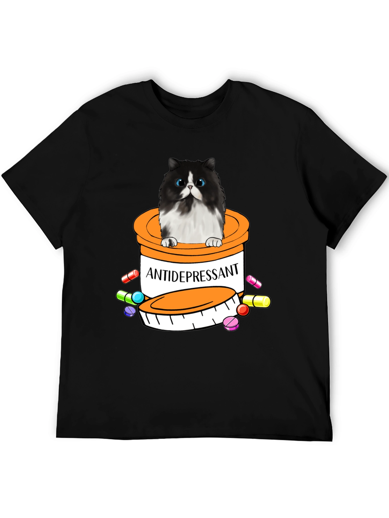 Antidepressant Cat T-Shirt - Funny Novelty Tee