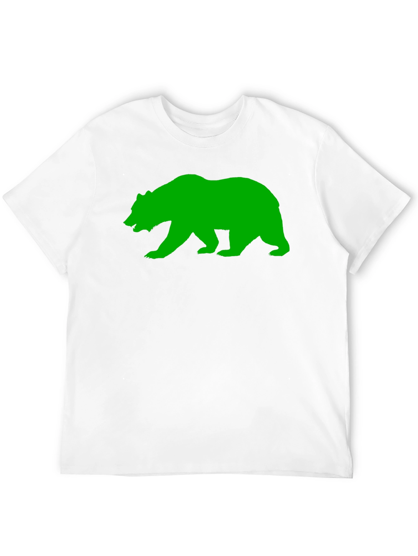 Black T-Shirt with Green Bear Graphic