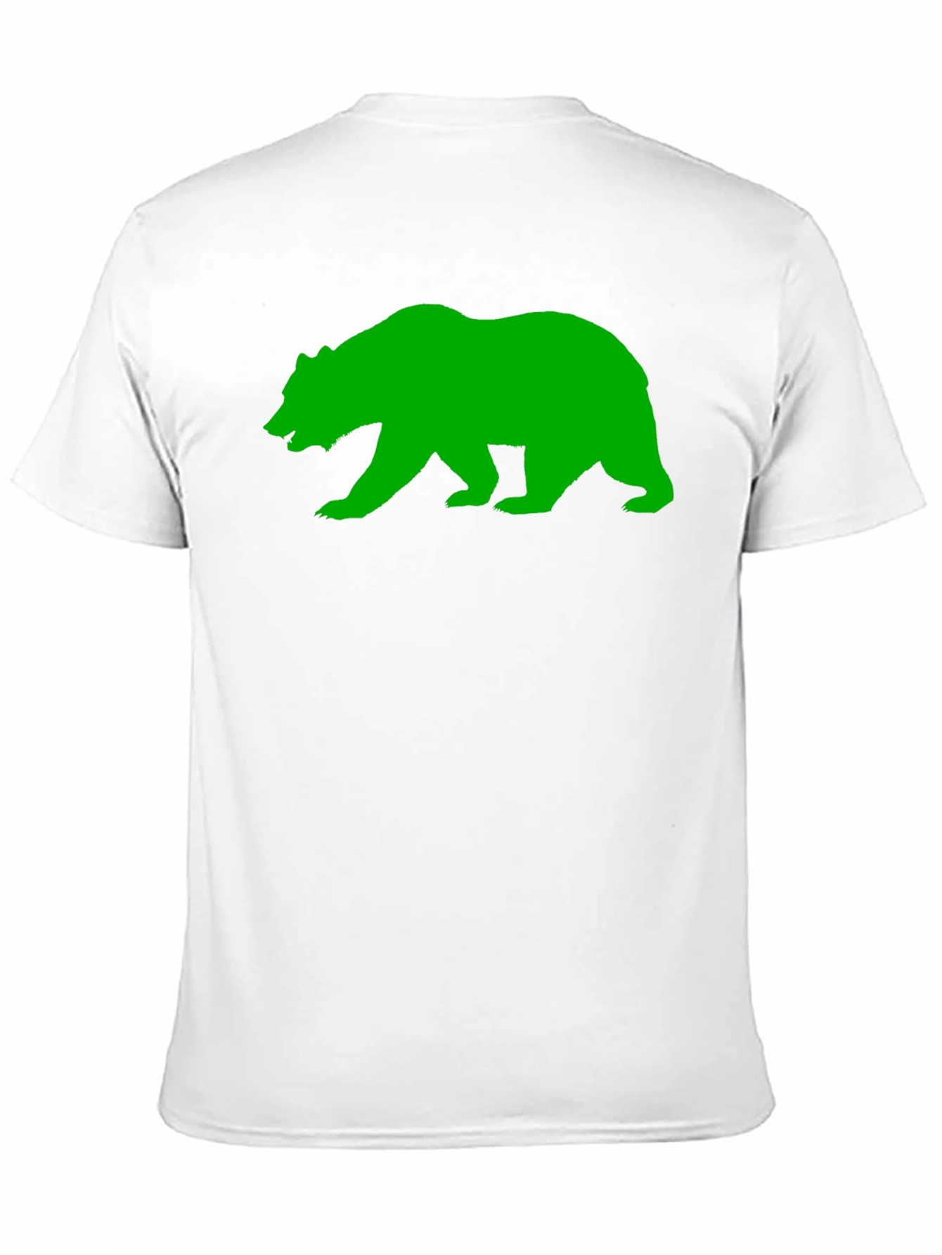 Black T-Shirt with Green Bear Graphic
