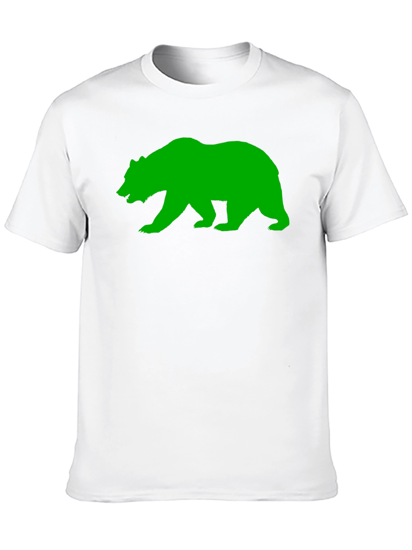 Black T-Shirt with Green Bear Graphic