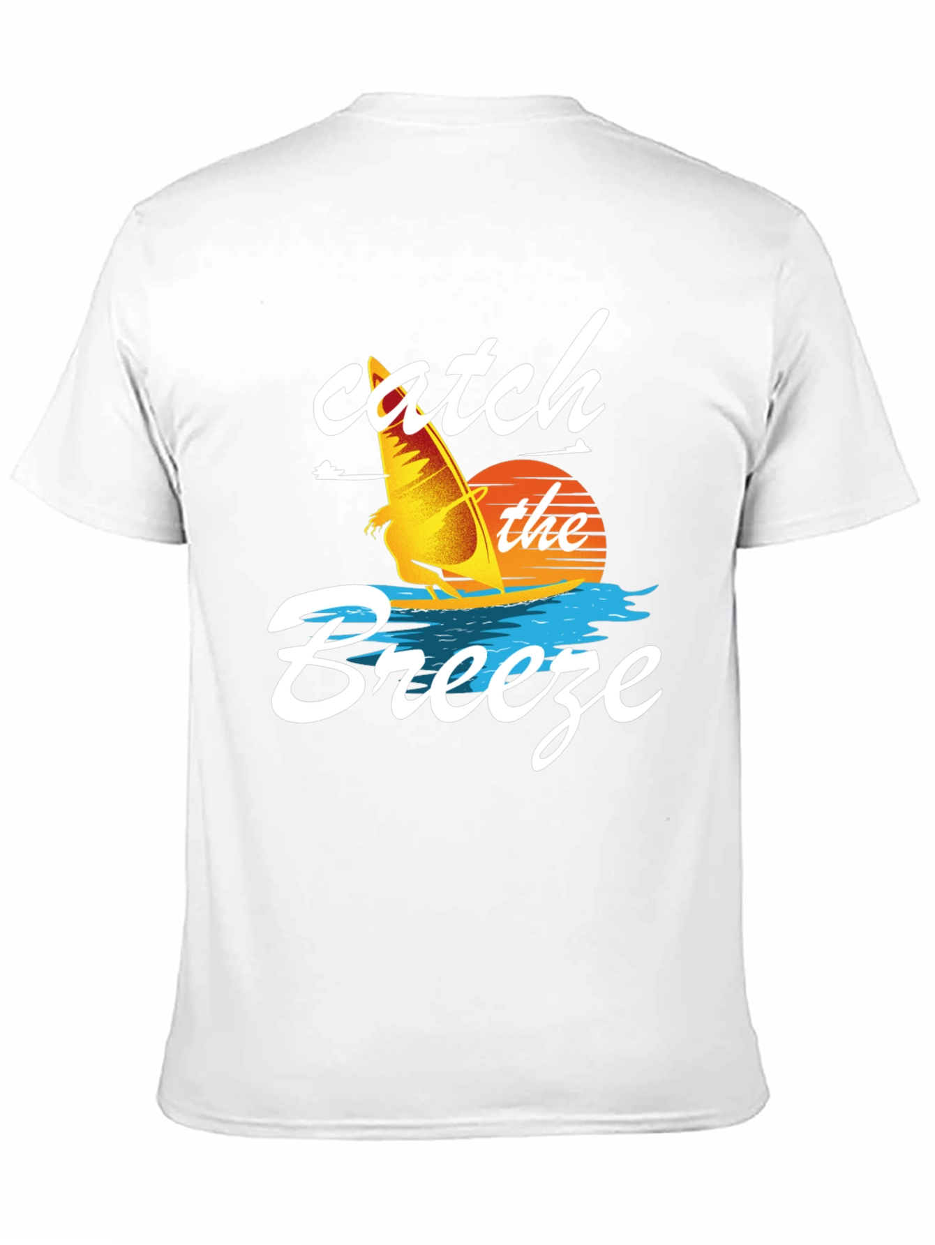 Catch the Breeze Graphic Tee - Windsurfing Design