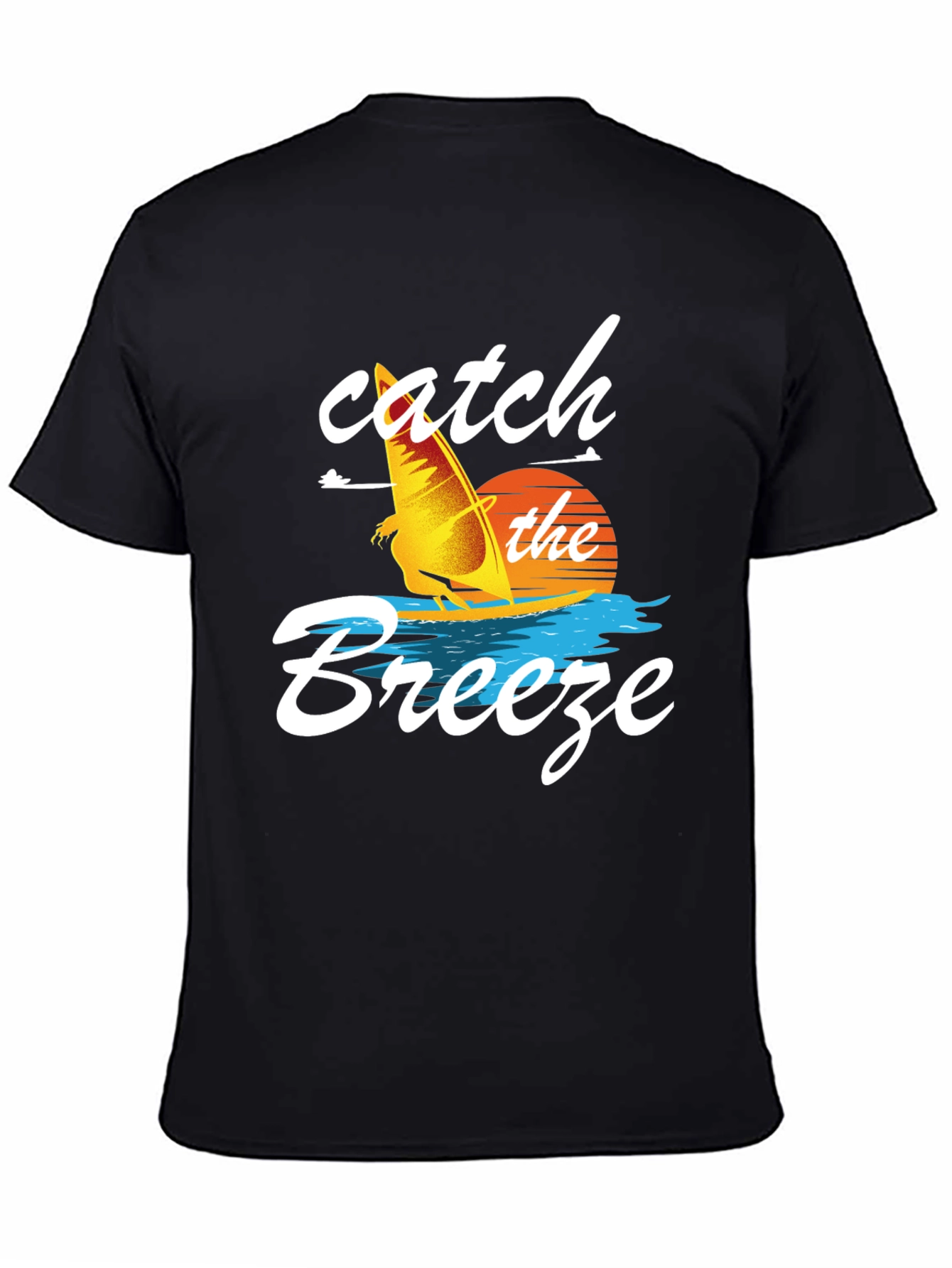 Catch the Breeze Graphic Tee - Windsurfing Design