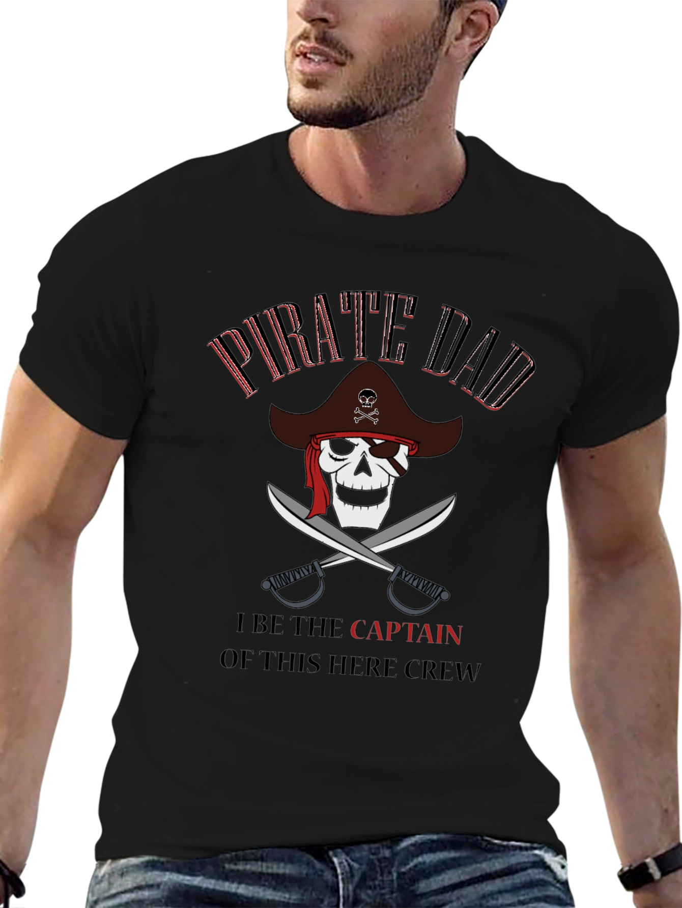 Pirate Dad T-Shirt - Captain of This Crew!