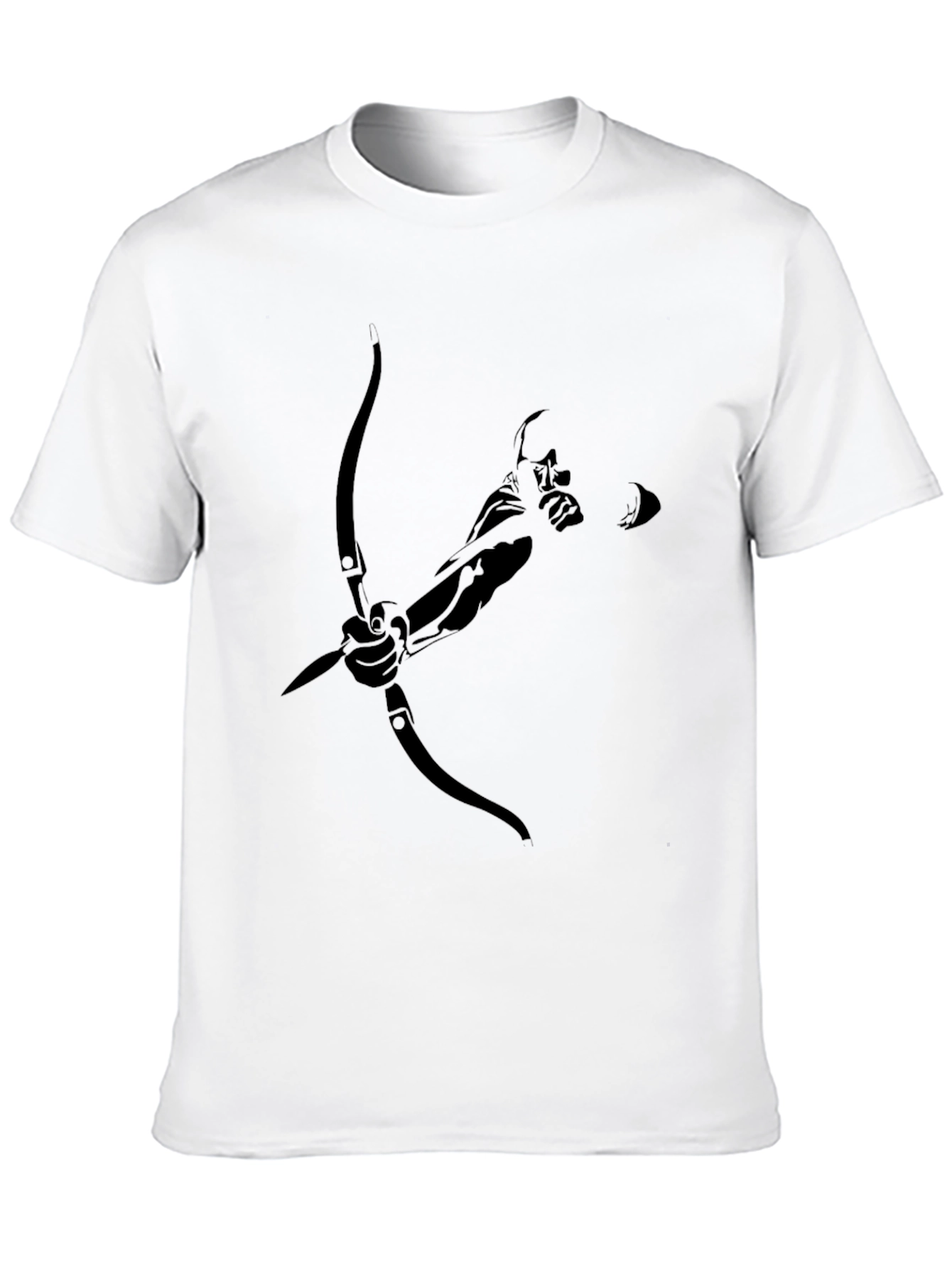 Archer Graphic Tee - Black Cotton T-Shirt