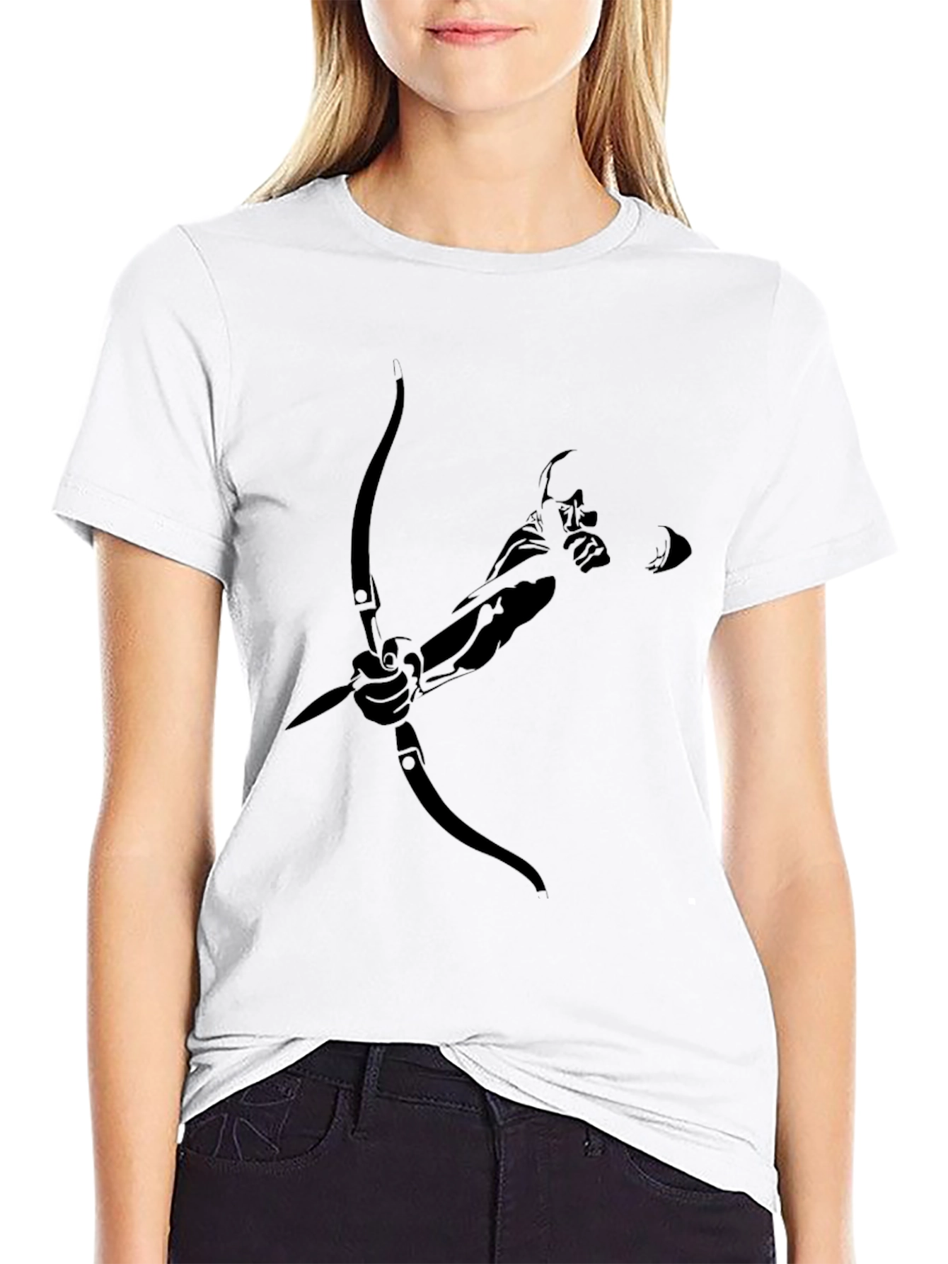 Archer Graphic Tee - Black Cotton T-Shirt