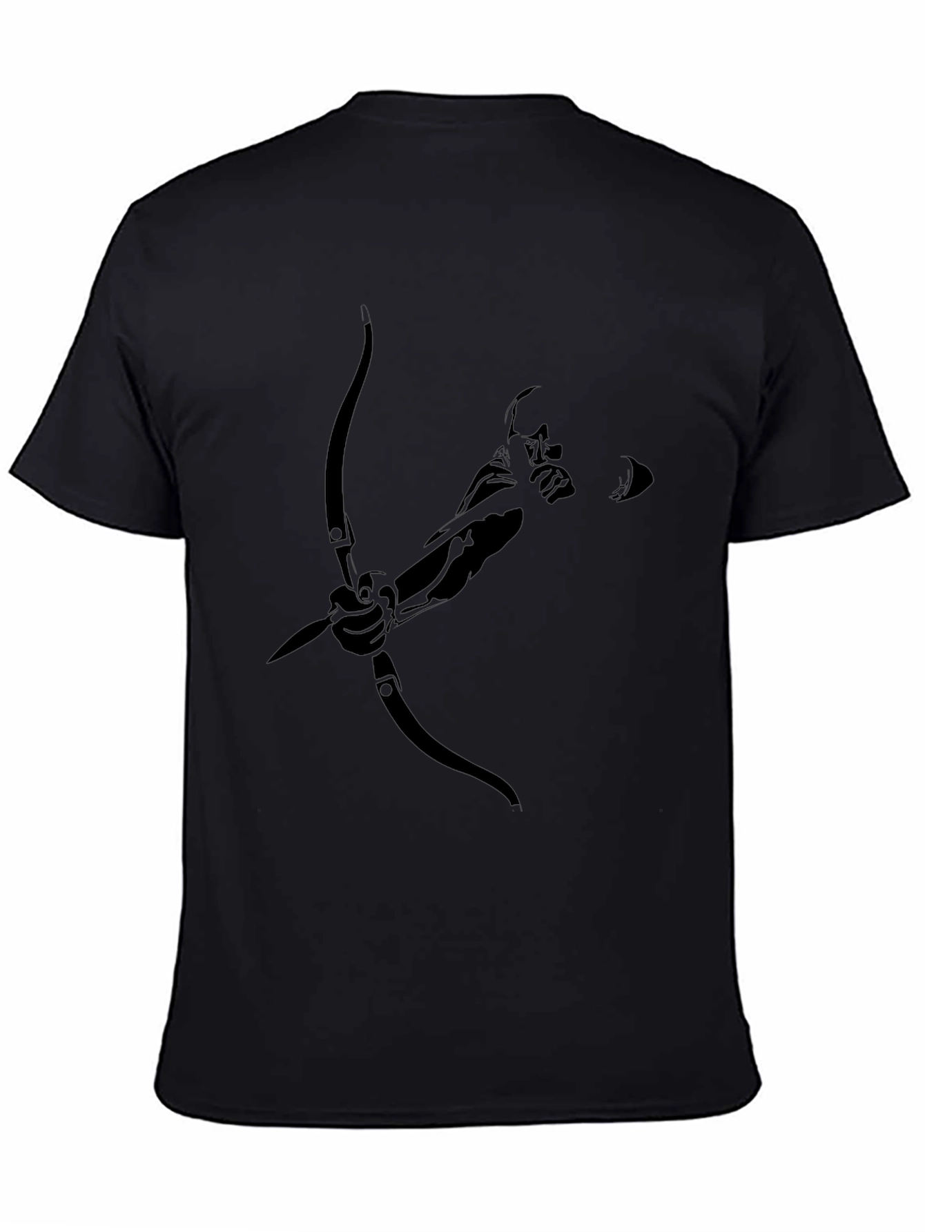 Archer Graphic Tee - Black Cotton T-Shirt
