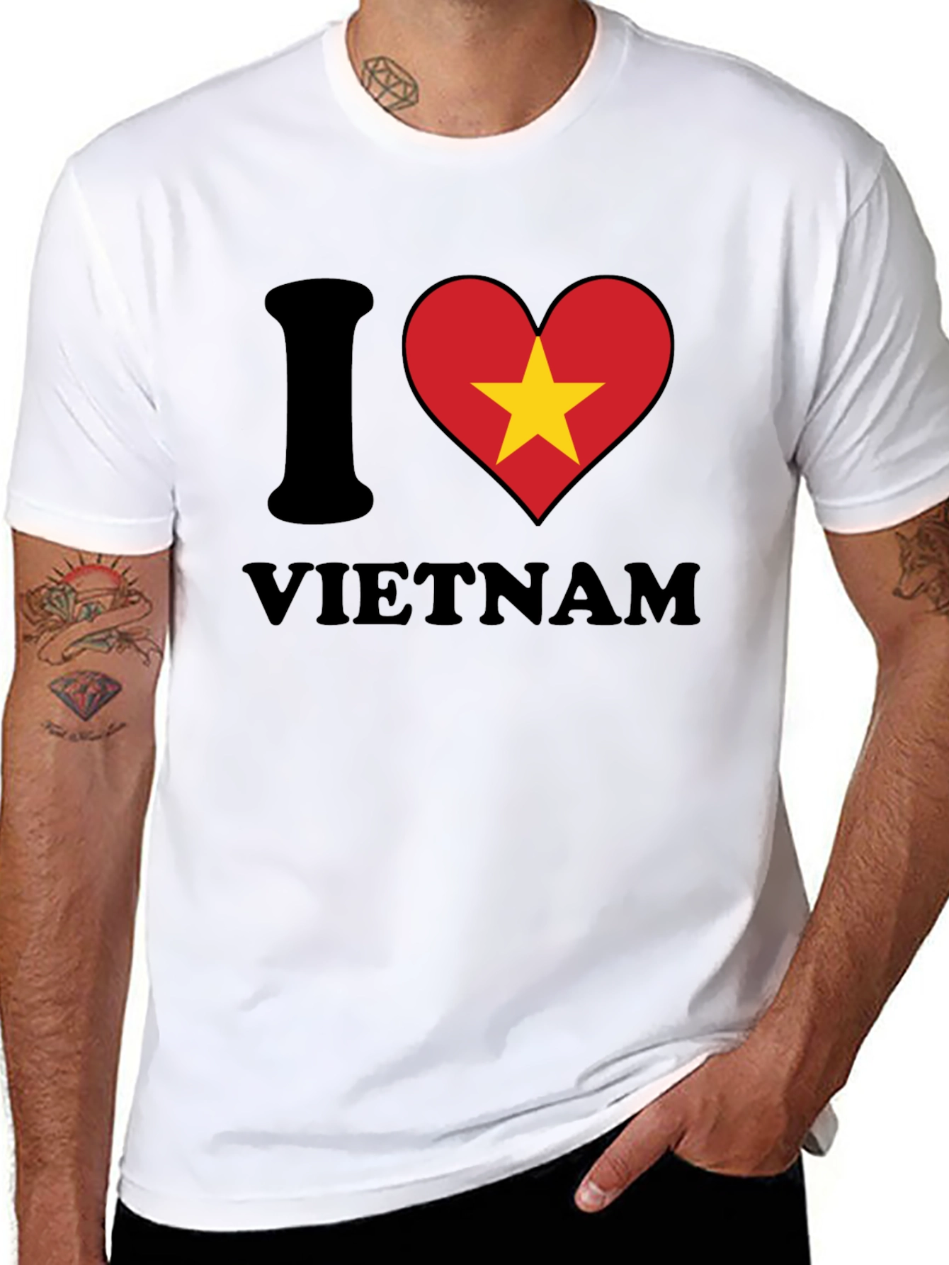 I Heart Vietnam T-Shirt Black Crew Neck