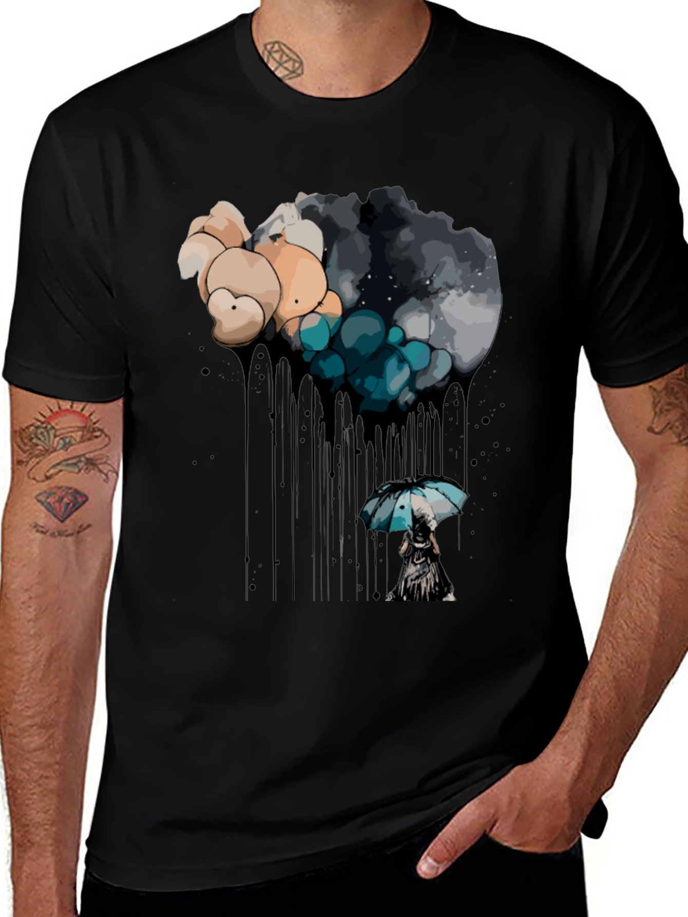 Rainy Day Dream Black T-Shirt
