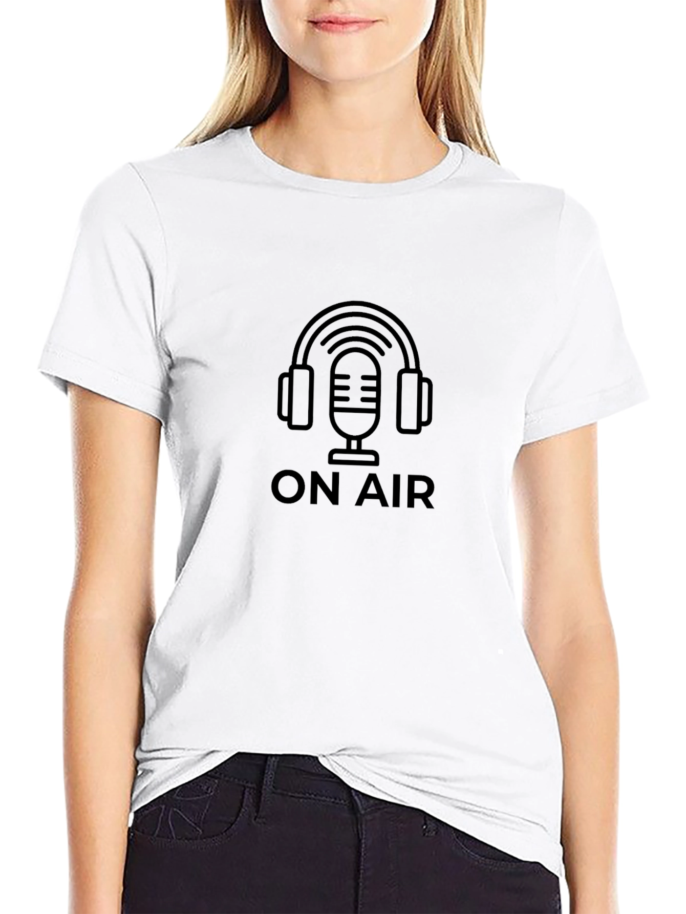 On Air Podcast T-Shirt - Black Graphic Tee