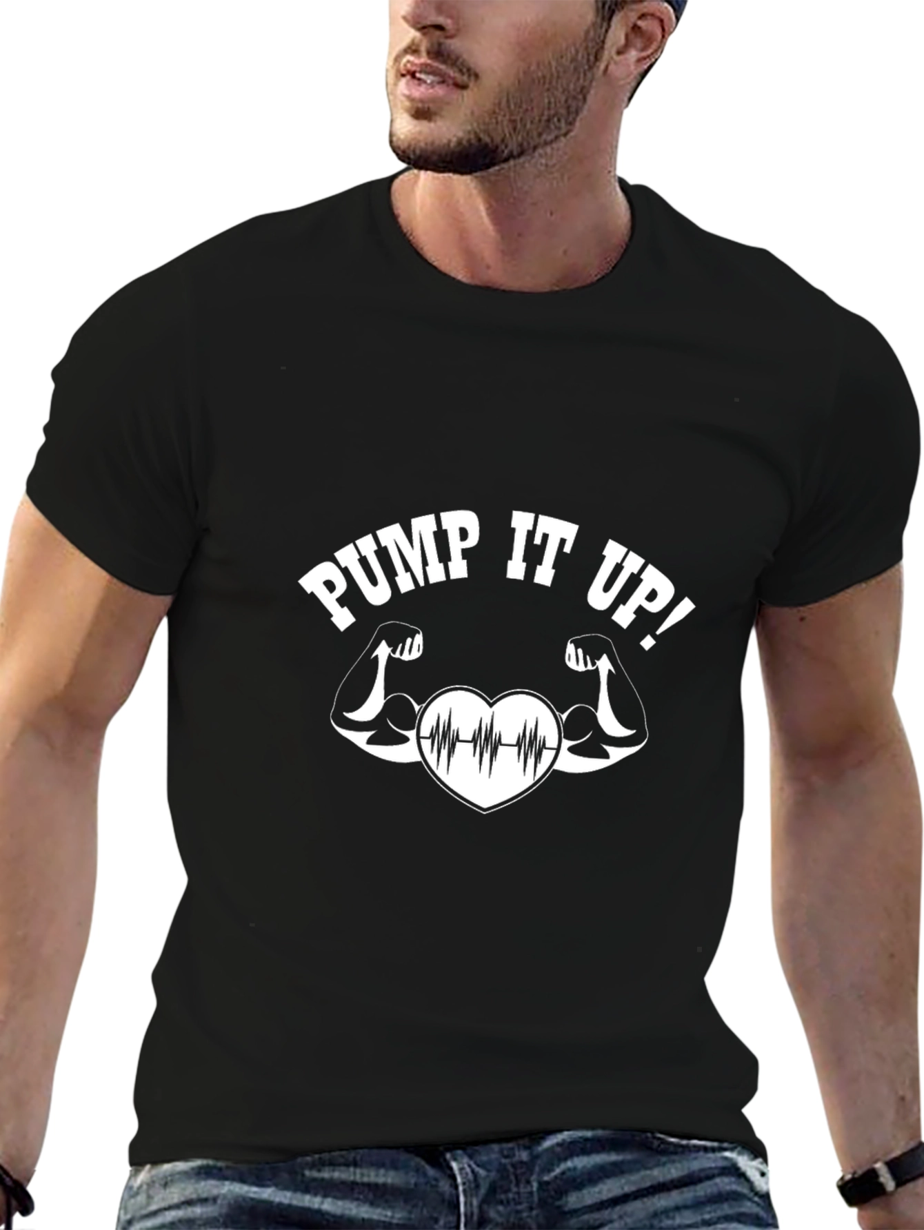 Pump It Up T-Shirt: Heart & Muscle Power