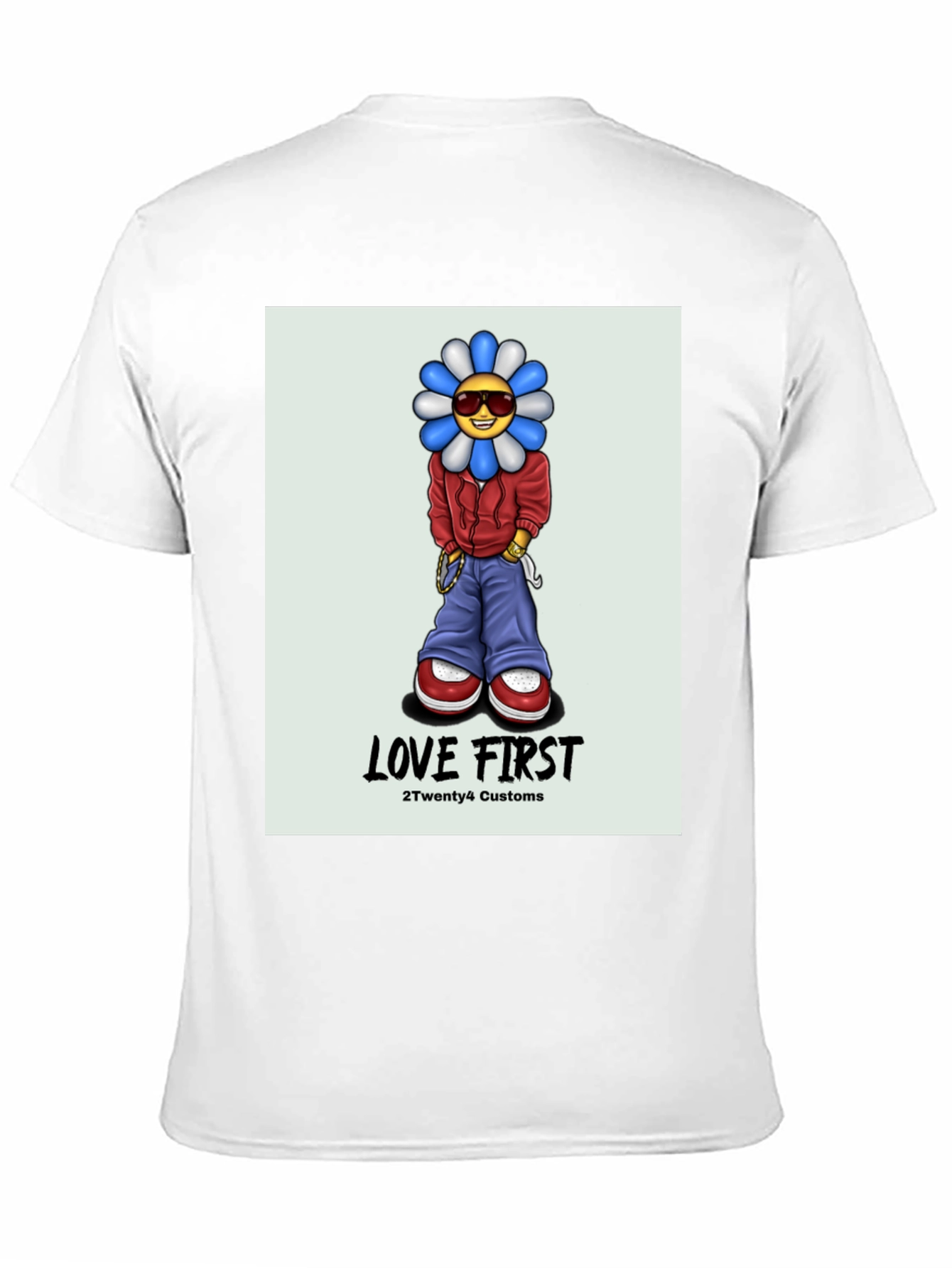 Love First Graphic Tee - Black Cotton T-Shirt
