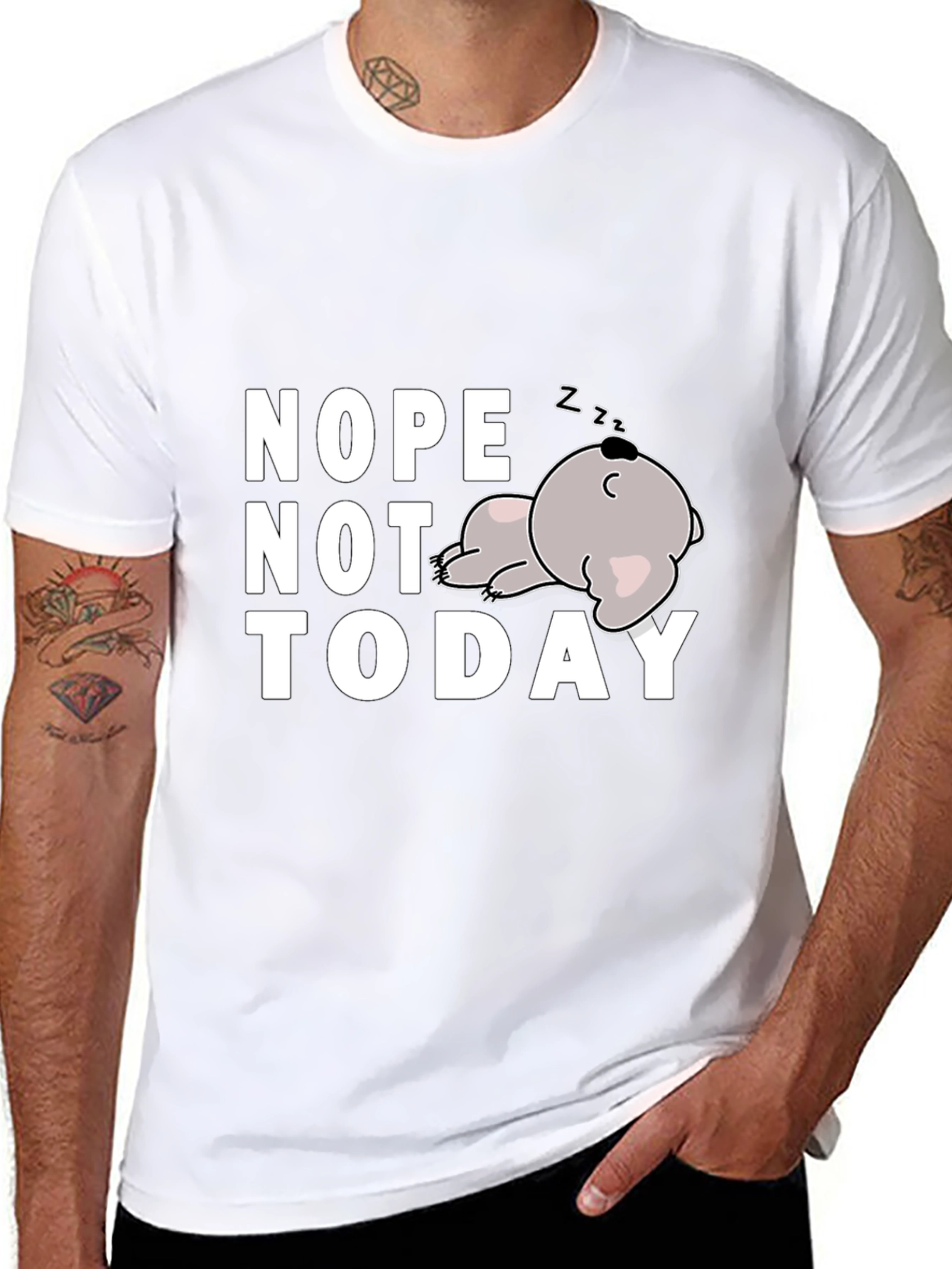 Nope Not Today Funny Graphic T-Shirt