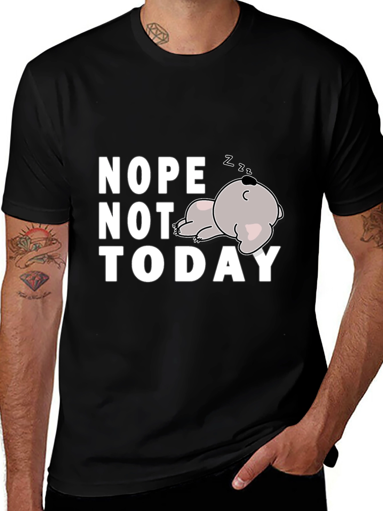 Nope Not Today Funny Graphic T-Shirt