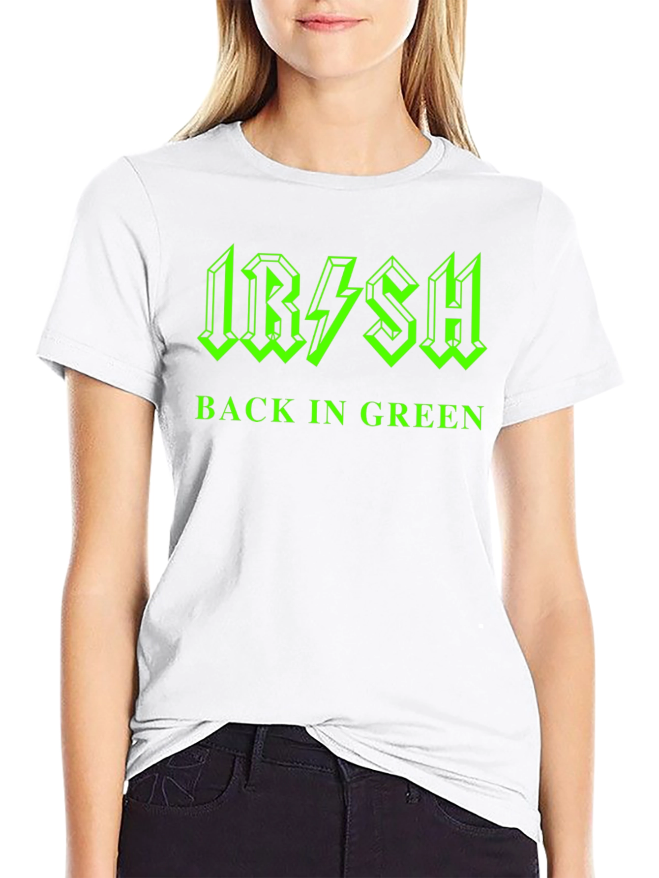 Irish Back in Green Black T-Shirt
