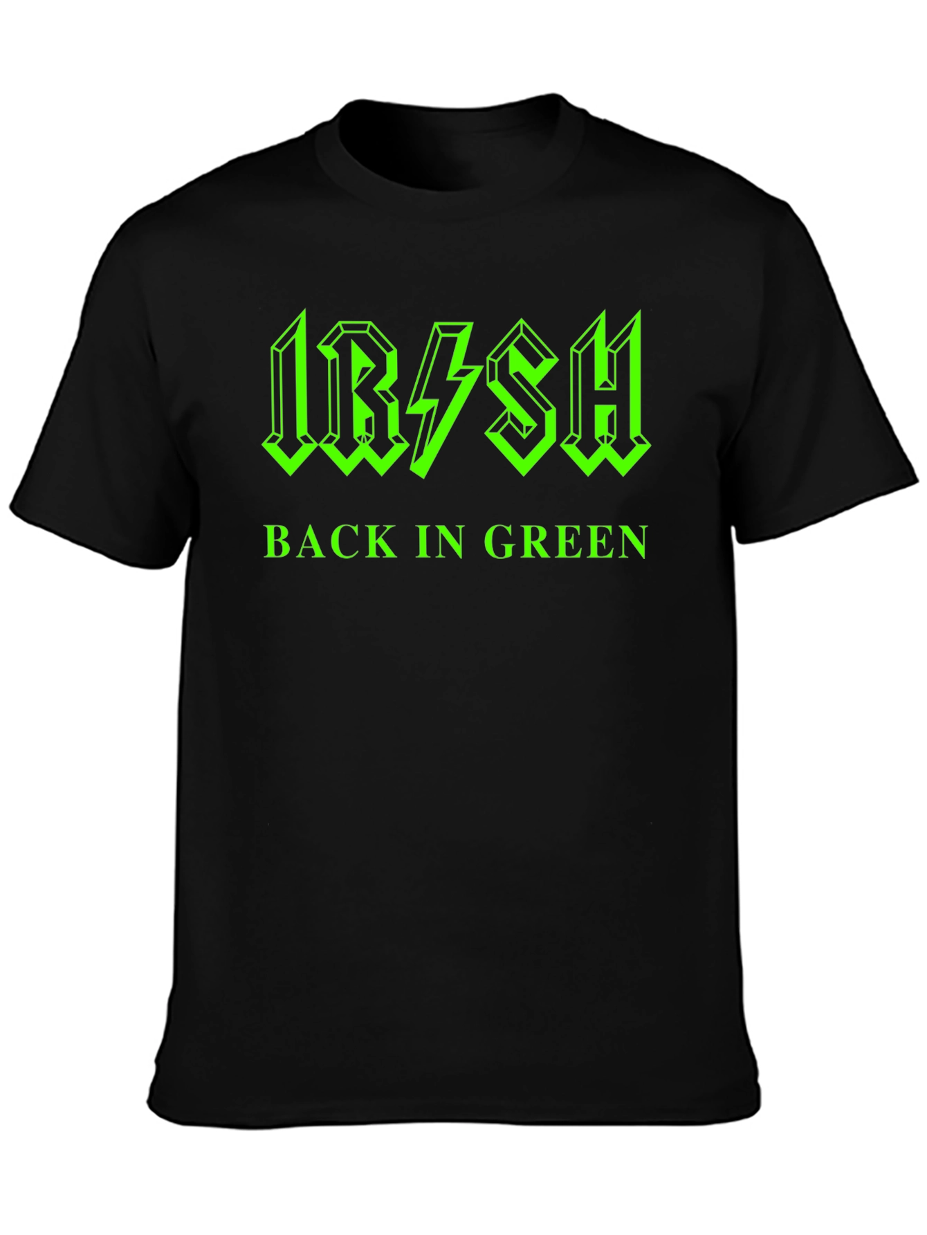 Irish Back in Green Black T-Shirt