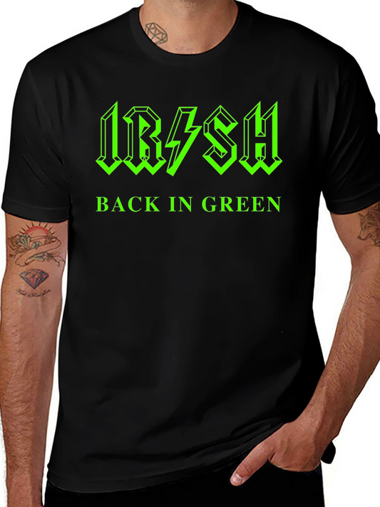 Irish Back in Green Black T-Shirt