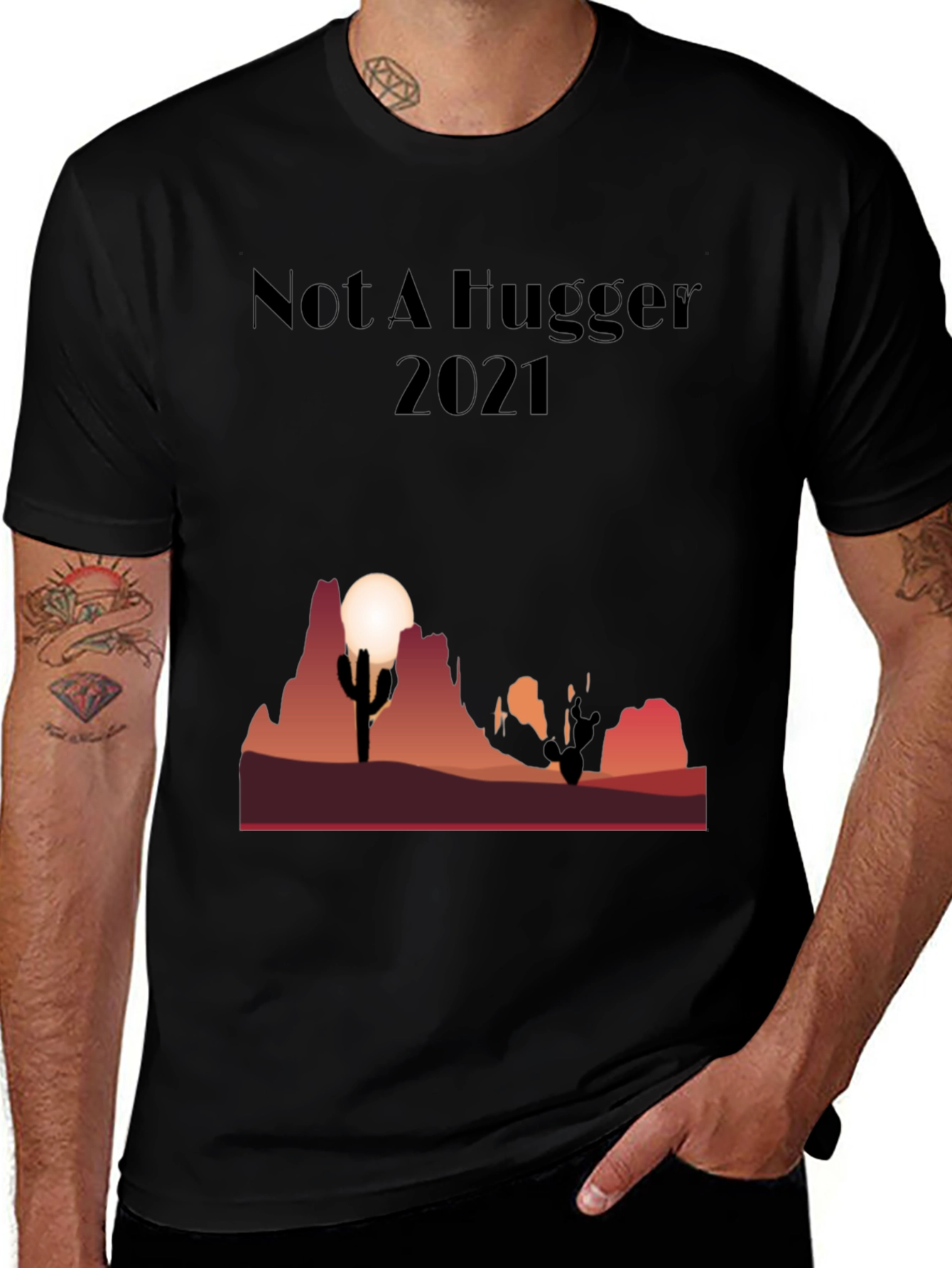 Not A Hugger Cactus Desert Graphic Tee
