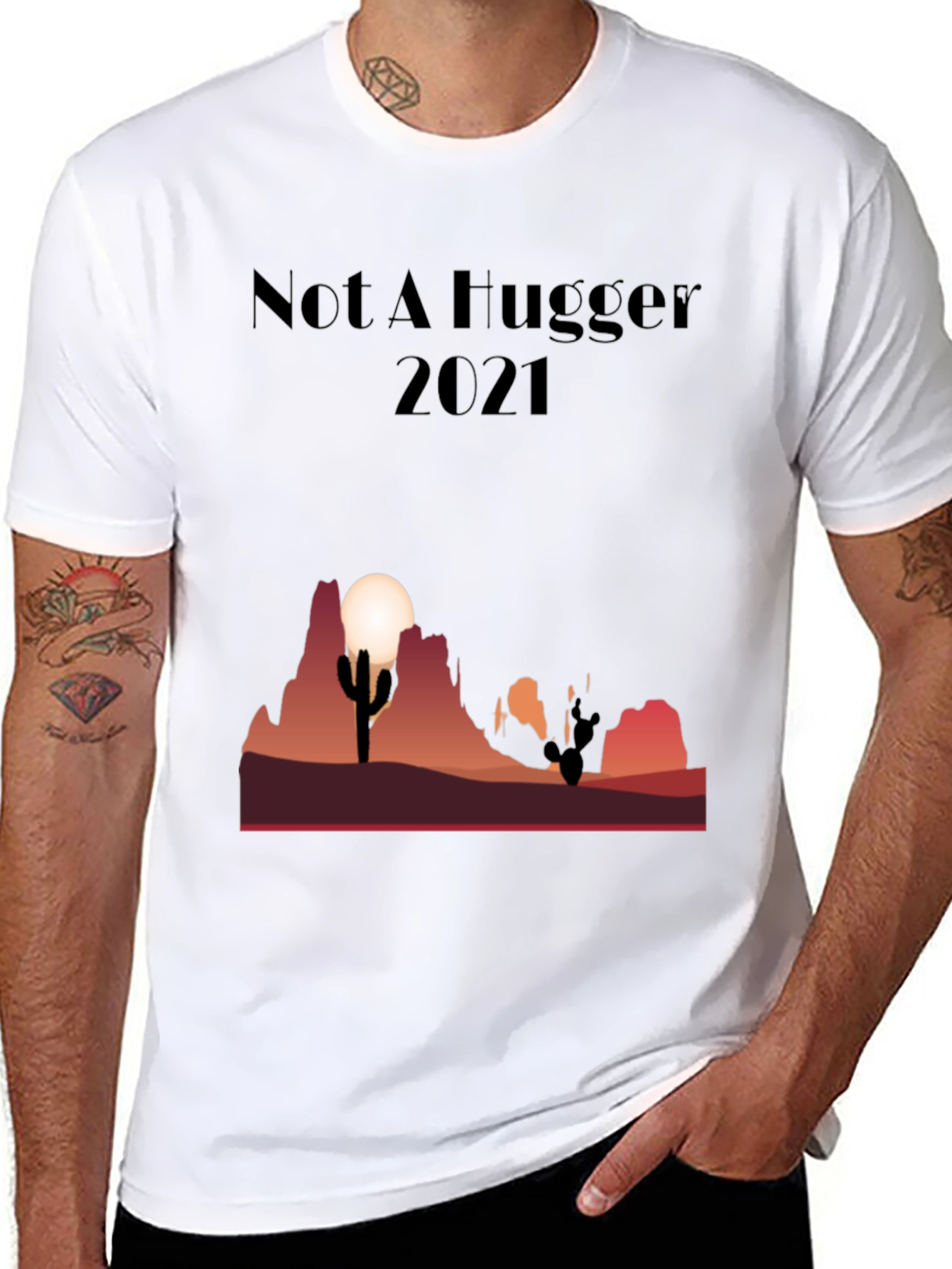 Not A Hugger Cactus Desert Graphic Tee