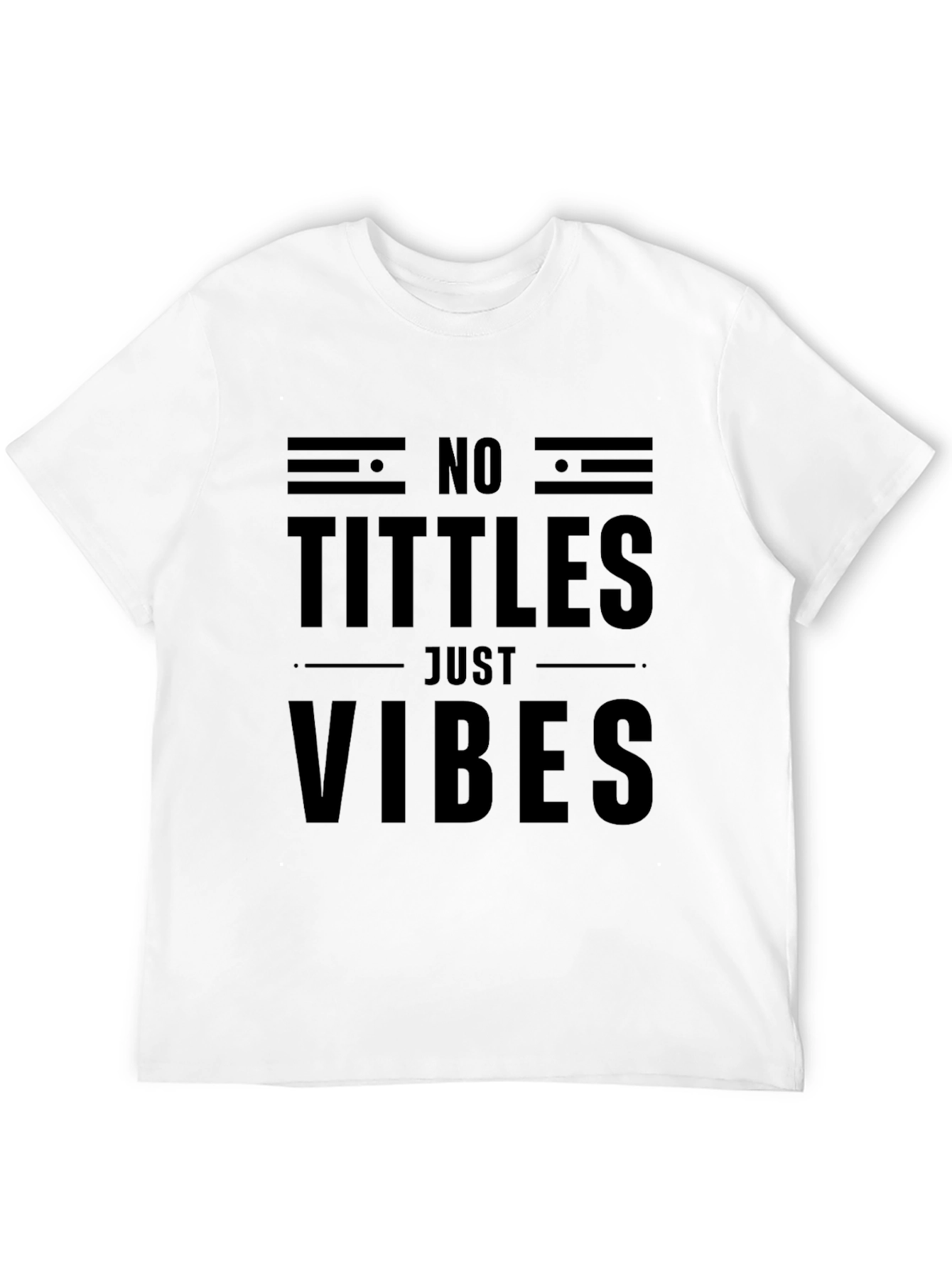 No Tittles Just Vibes Black Graphic Tee