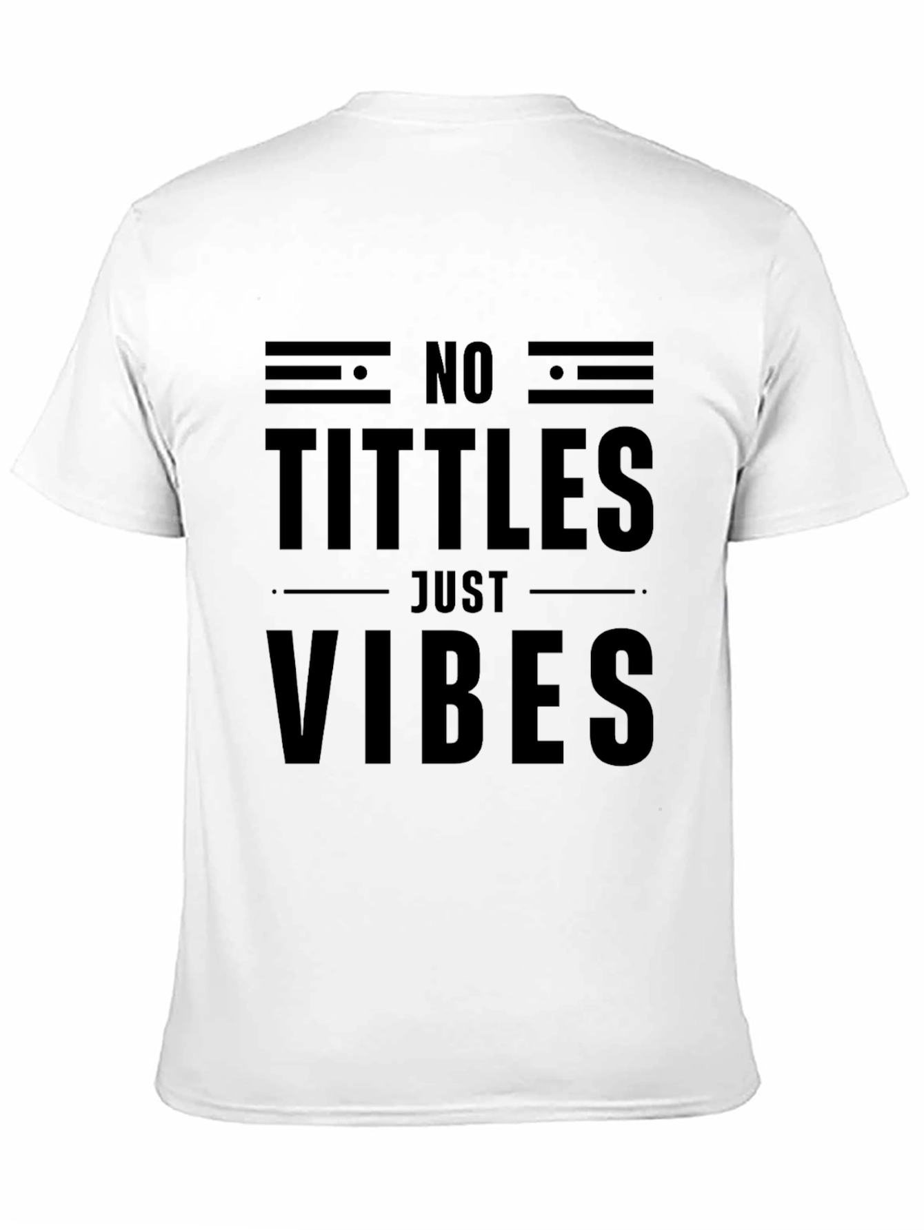 No Tittles Just Vibes Black Graphic Tee