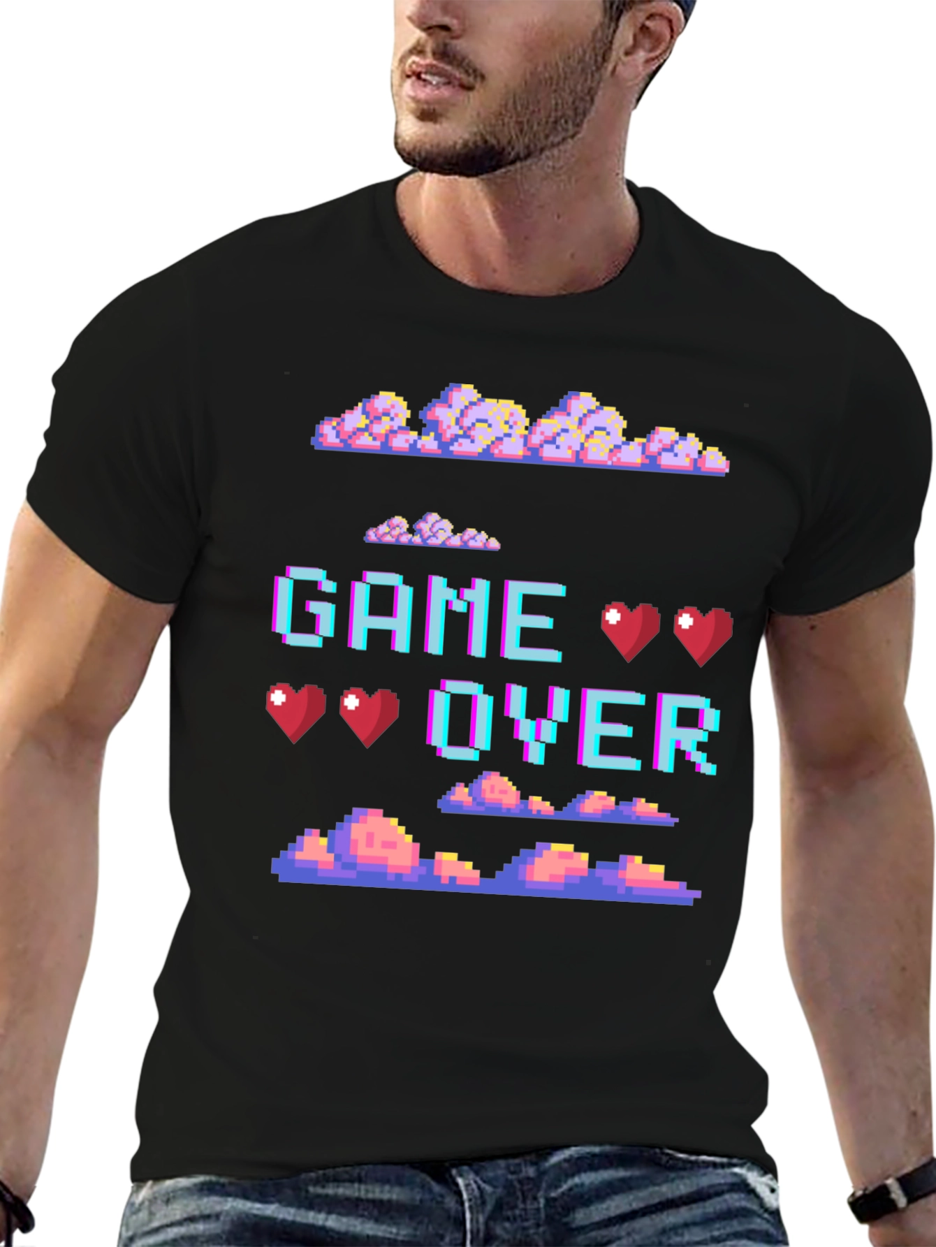 Retro Pixel Game Over Graphic Tee