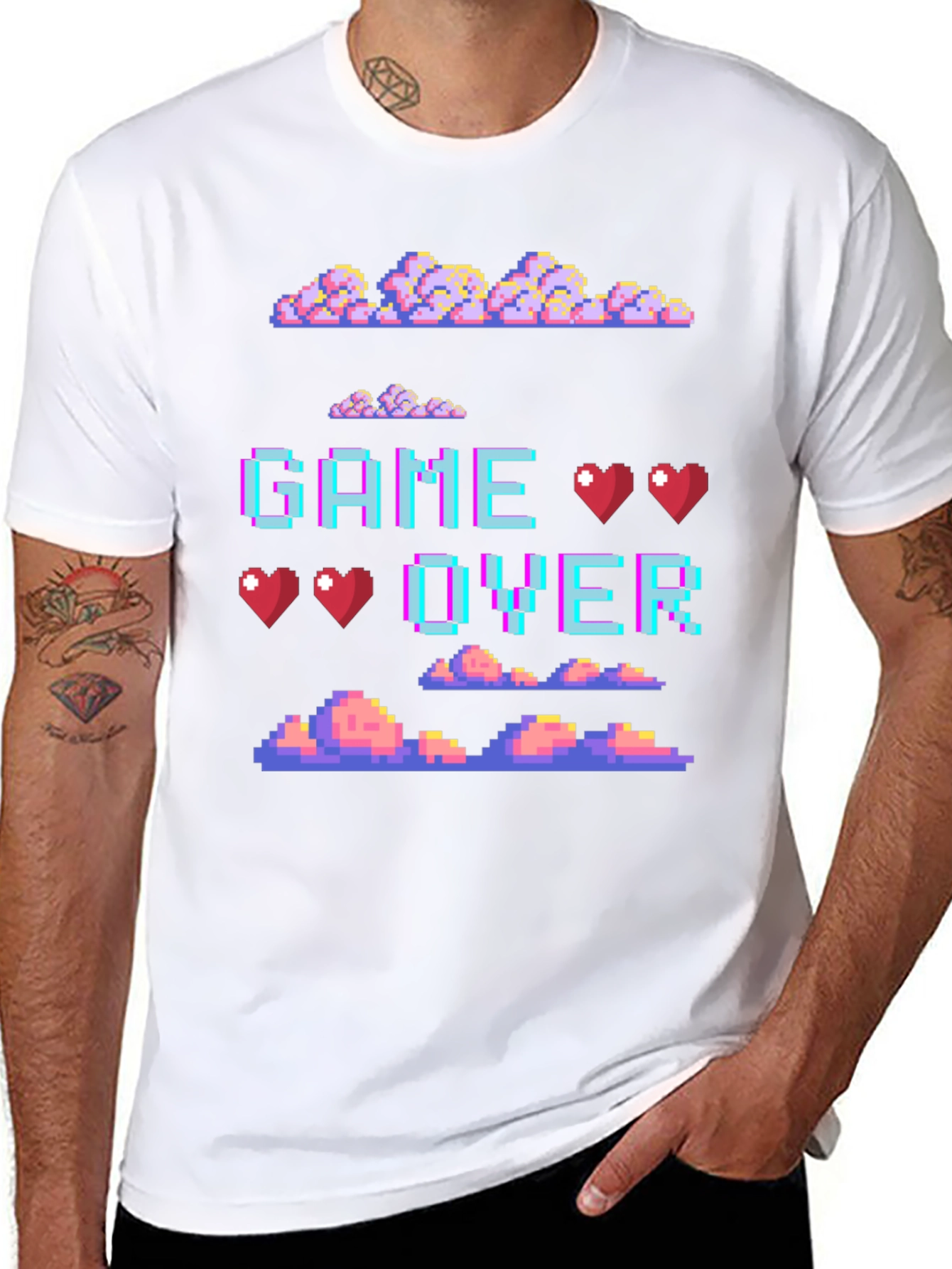 Retro Pixel Game Over Graphic Tee
