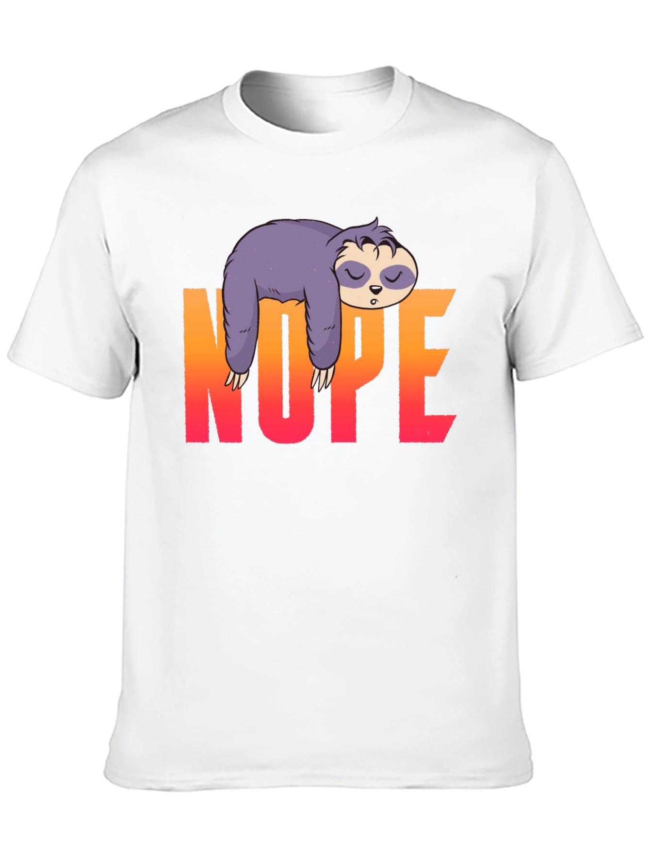 Nope Sloth Graphic T-Shirt - Lazy Days