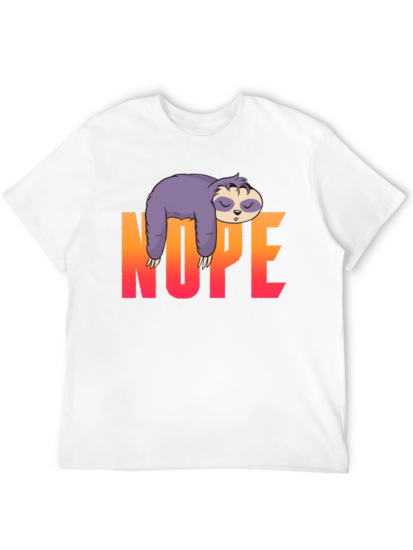 Nope Sloth Graphic T-Shirt - Lazy Days