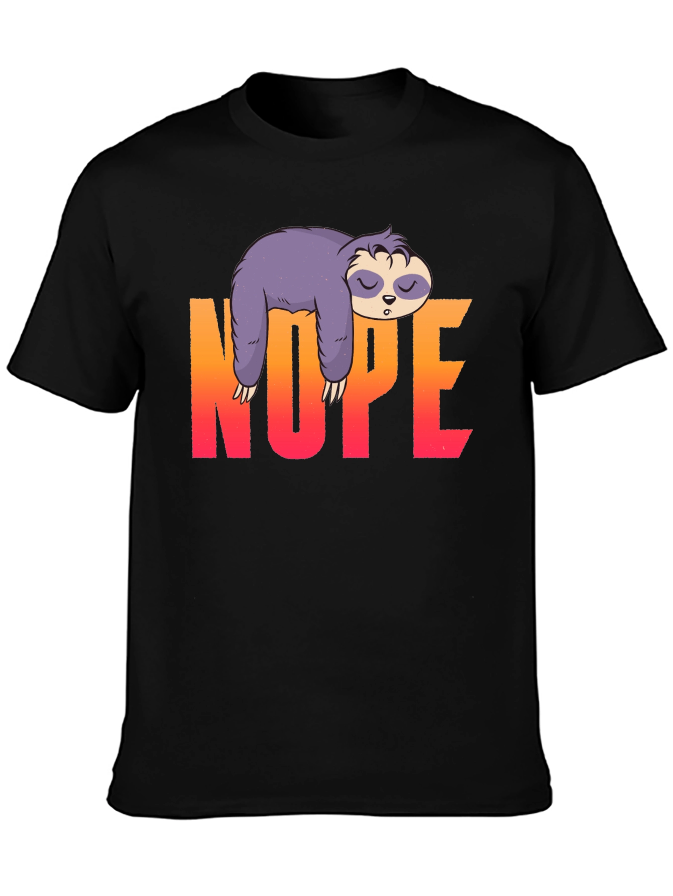 Nope Sloth Graphic T-Shirt - Lazy Days