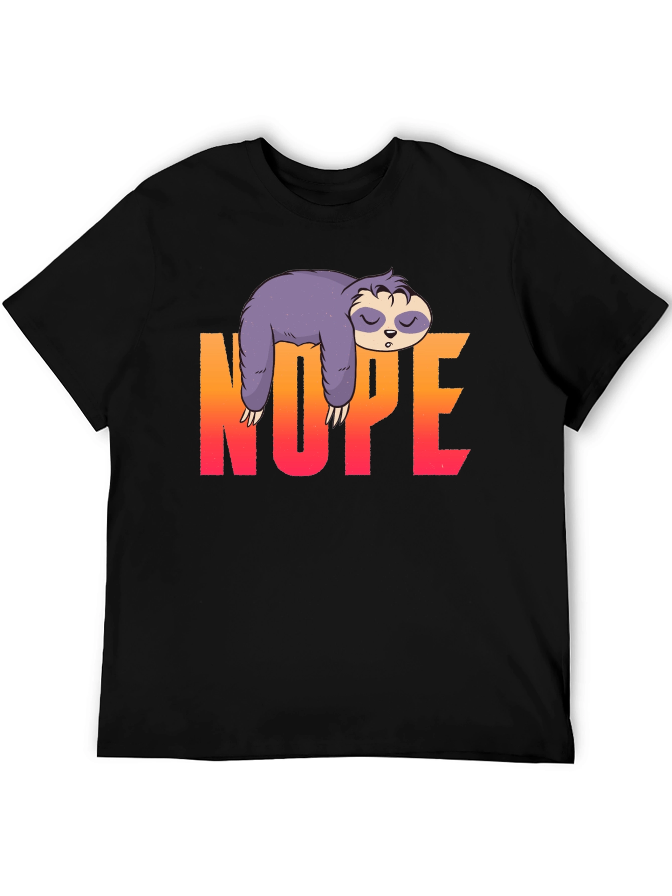 Nope Sloth Graphic T-Shirt - Lazy Days
