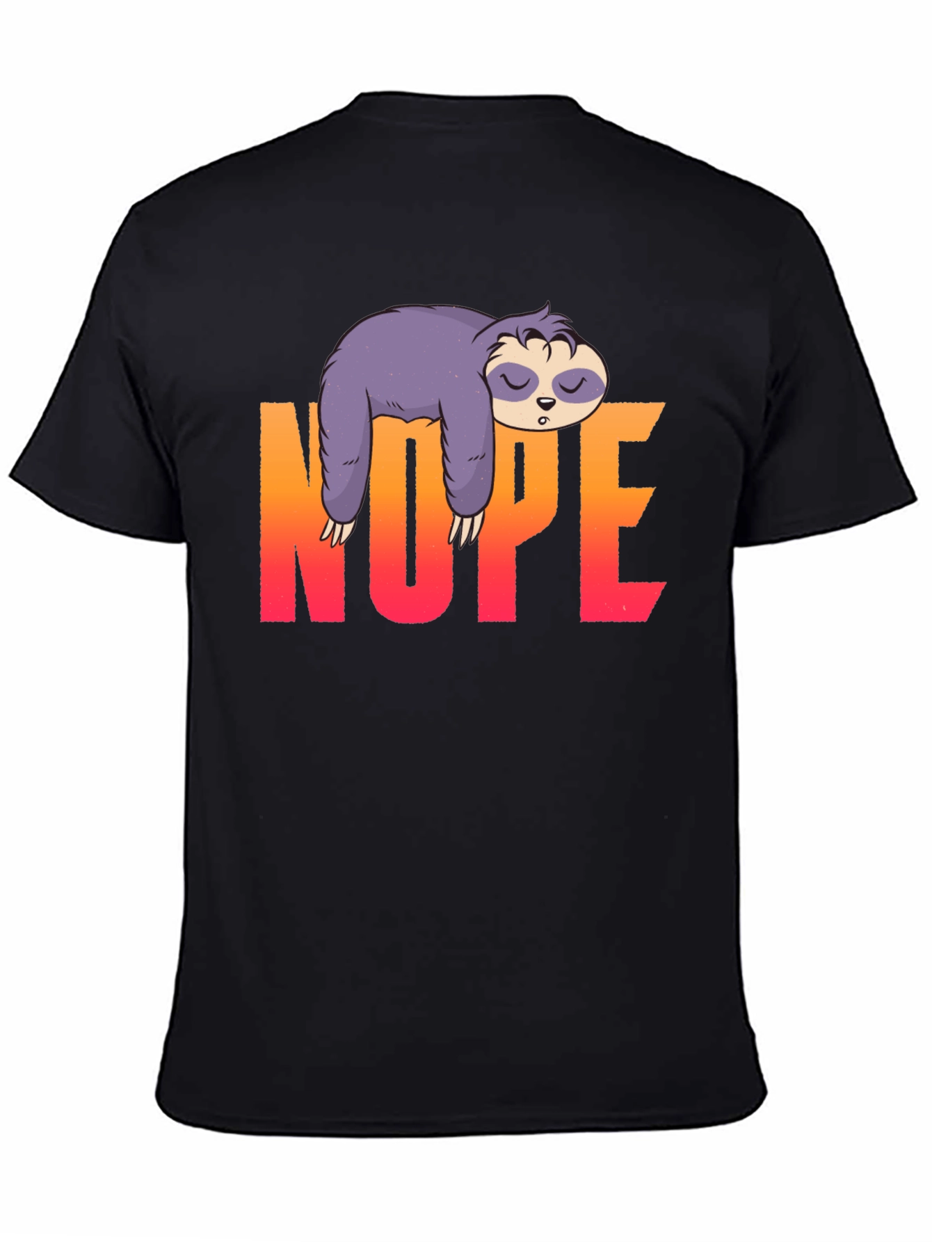 Nope Sloth Graphic T-Shirt - Lazy Days