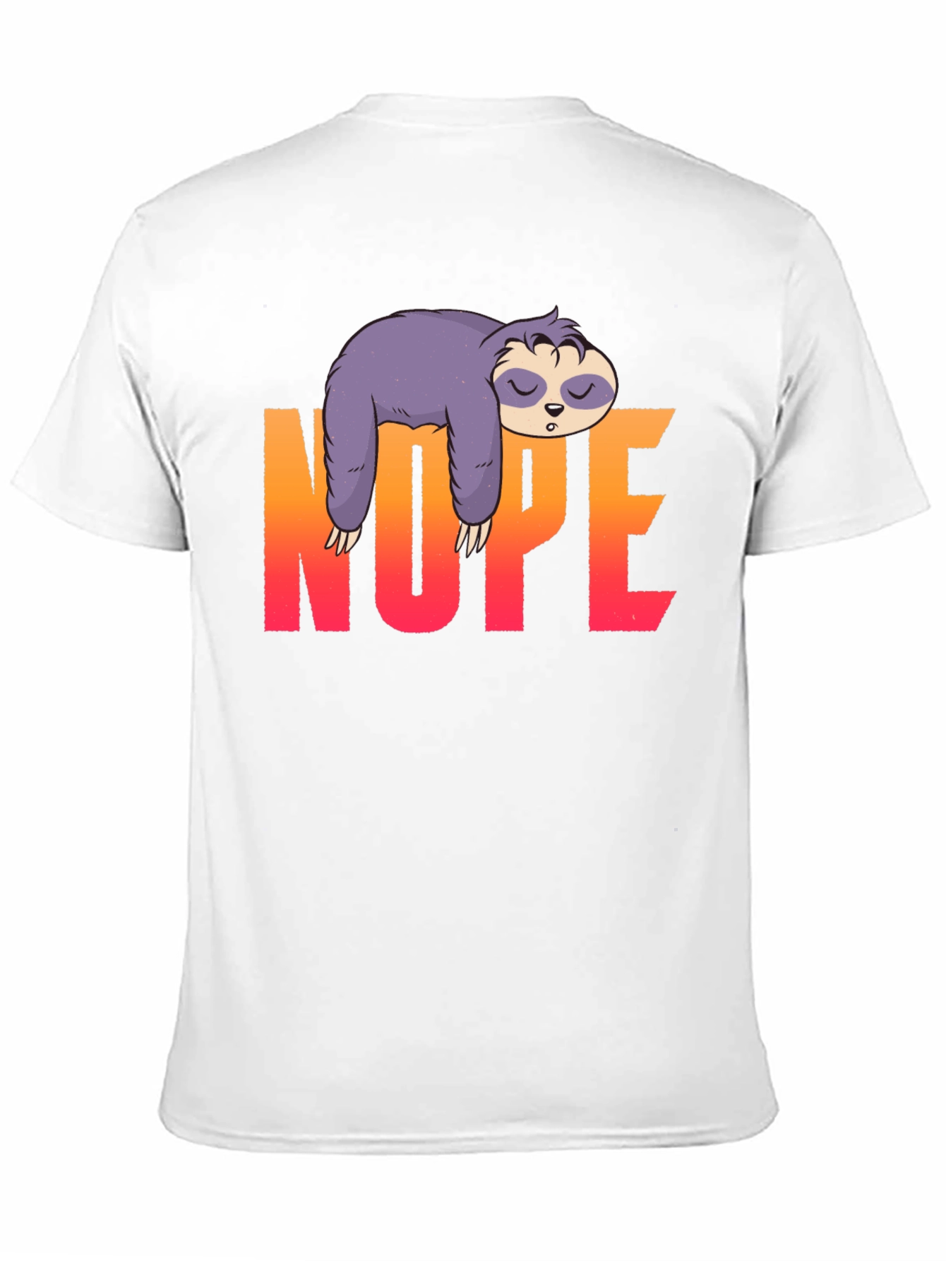 Nope Sloth Graphic T-Shirt - Lazy Days