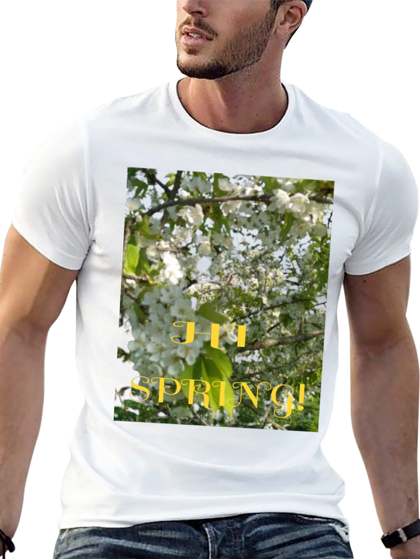 Hi Spring! Graphic Tee - Nature Inspired Design