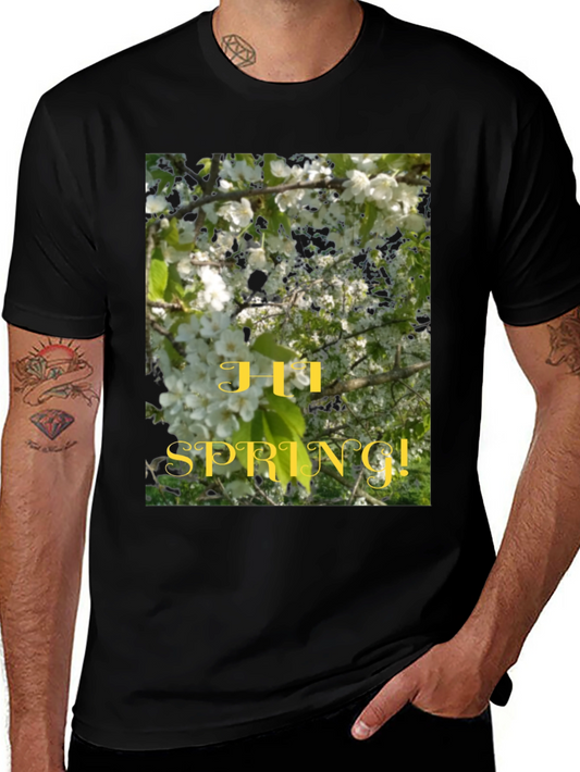 Hi Spring! Graphic Tee - Nature Inspired Design