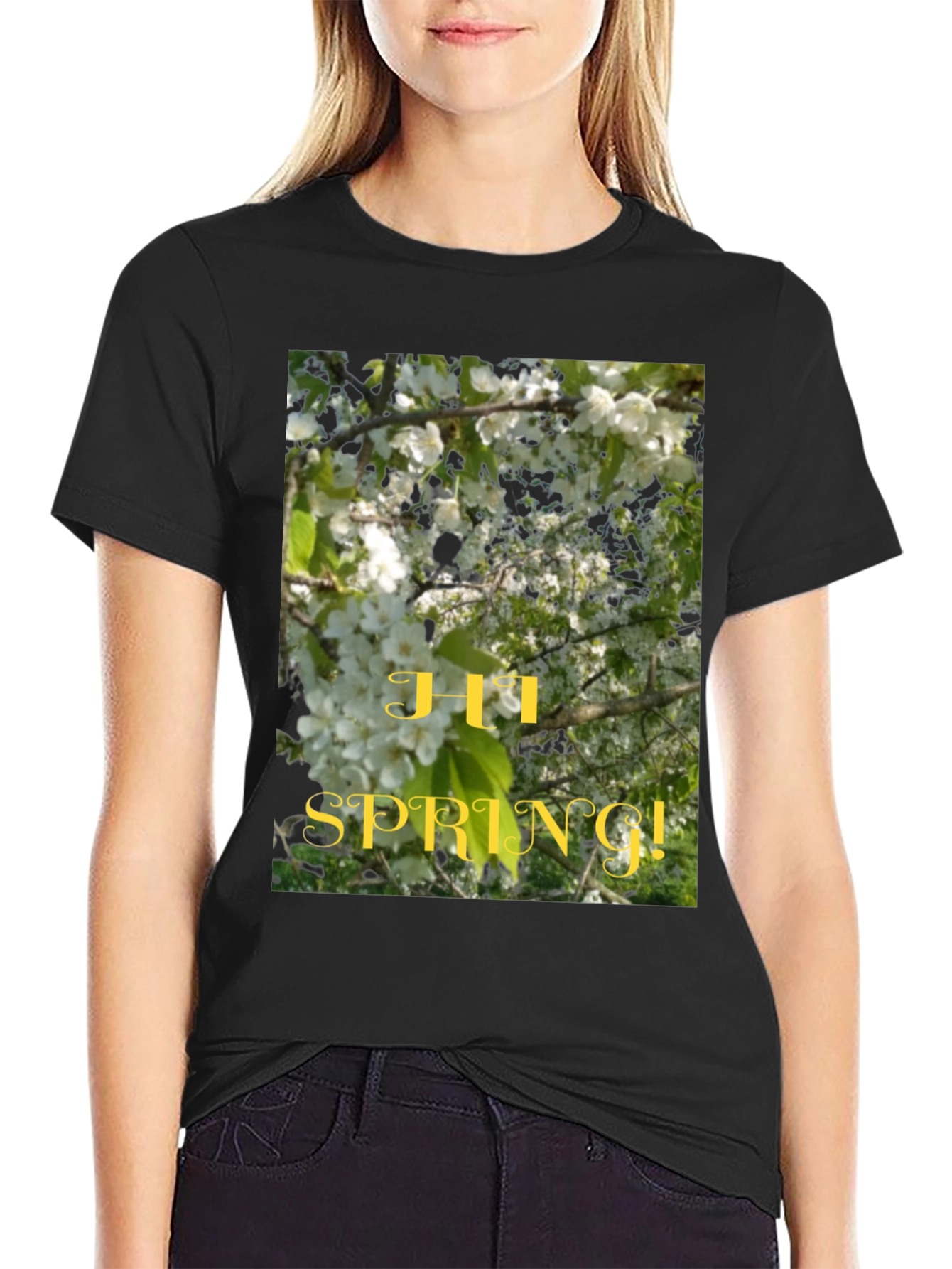 Hi Spring! Graphic Tee - Nature Inspired Design