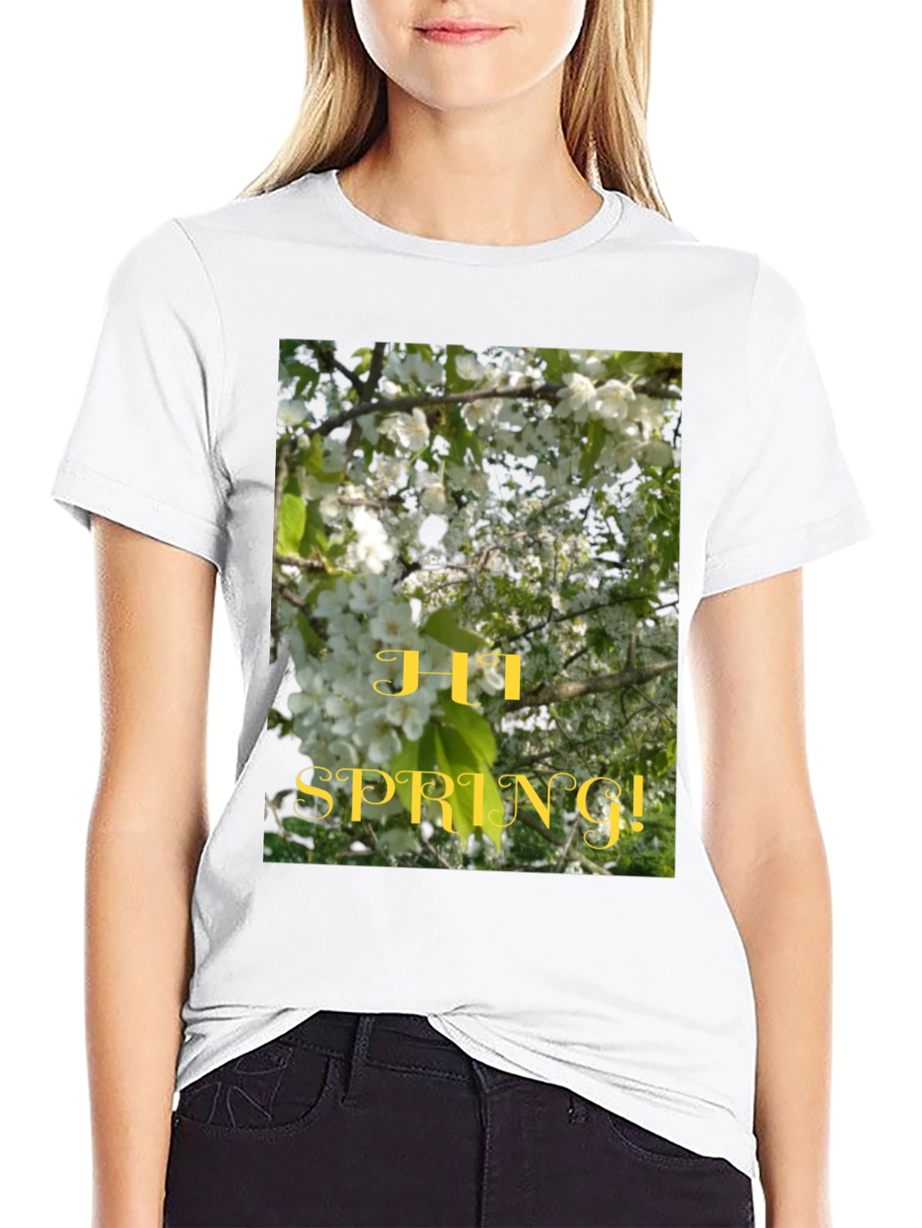 Hi Spring! Graphic Tee - Nature Inspired Design